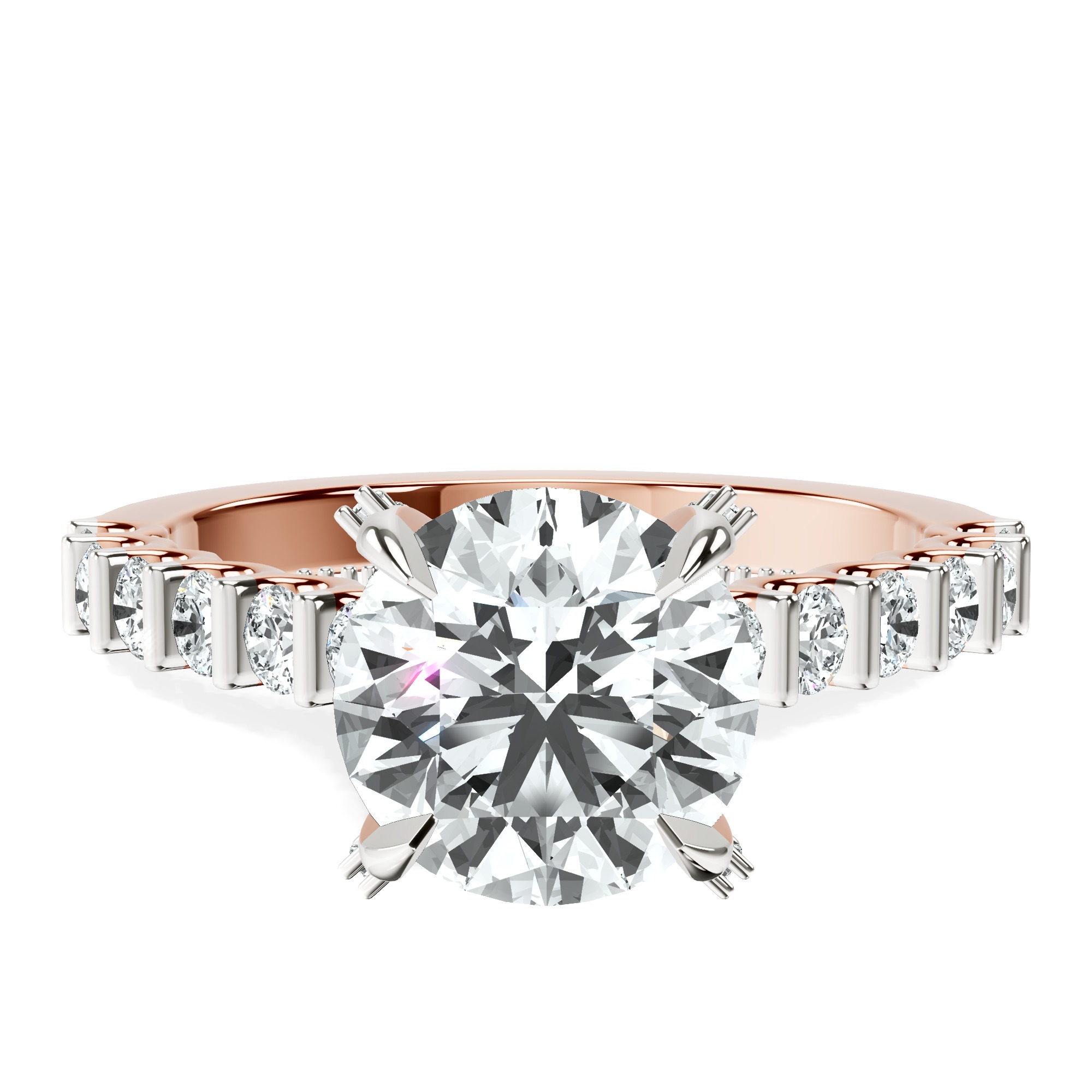 Austria Cathedral Lab Diamond Ring front view