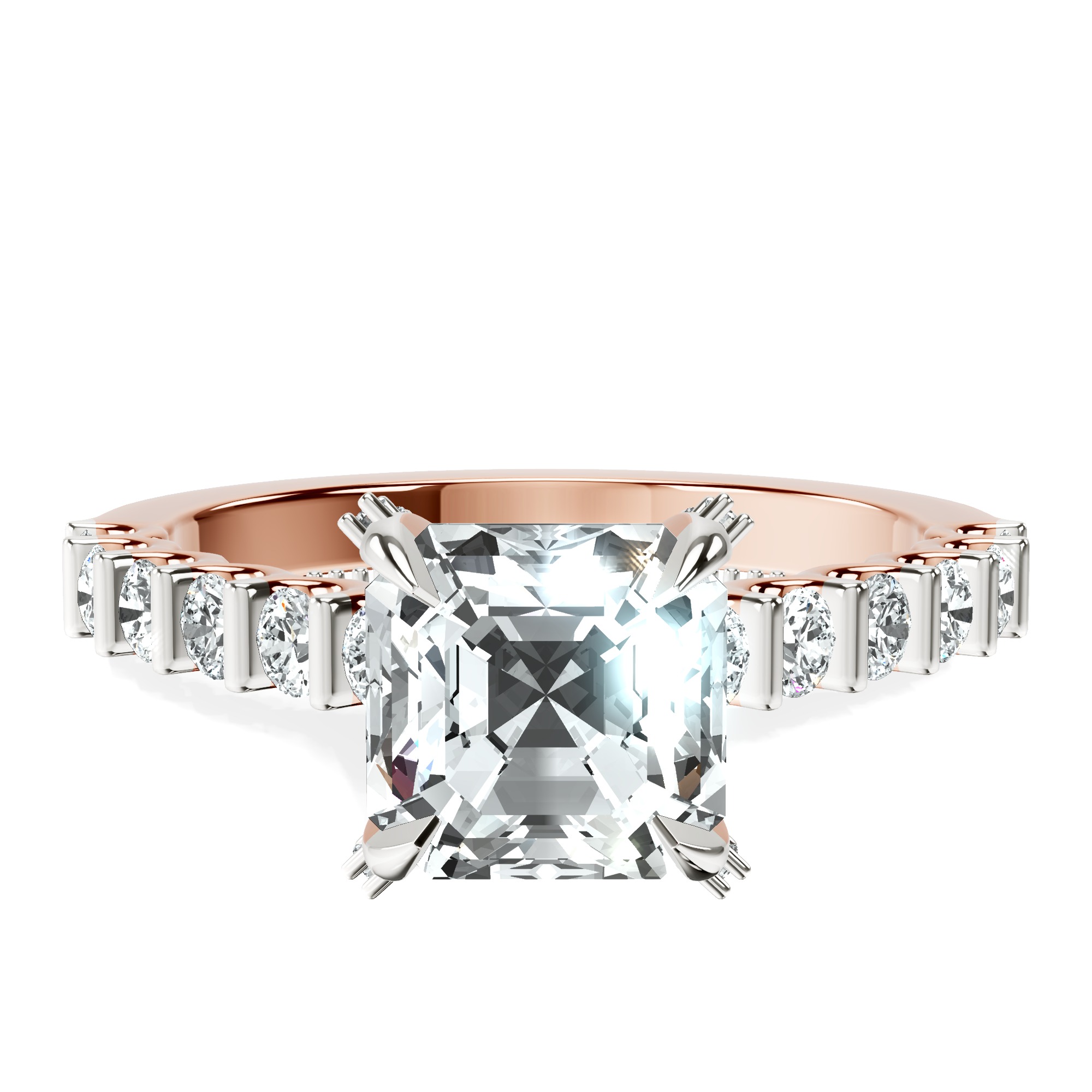 Austria Cathedral Lab Diamond Ring front view