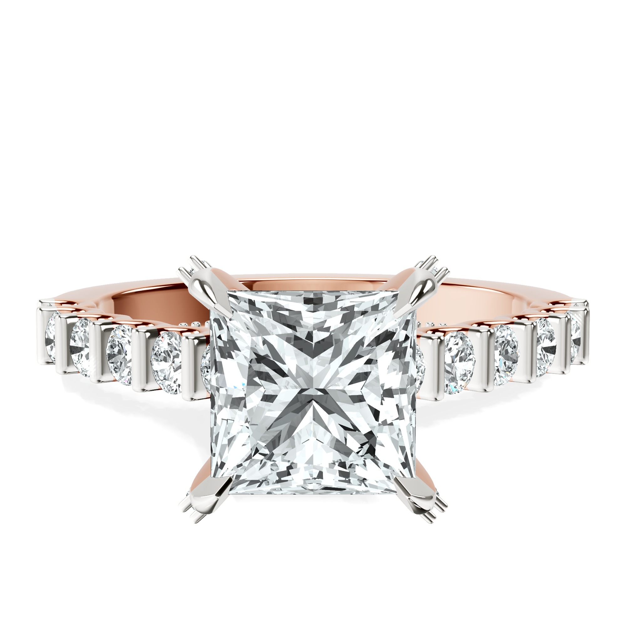 Austria Cathedral Lab Diamond Ring front view