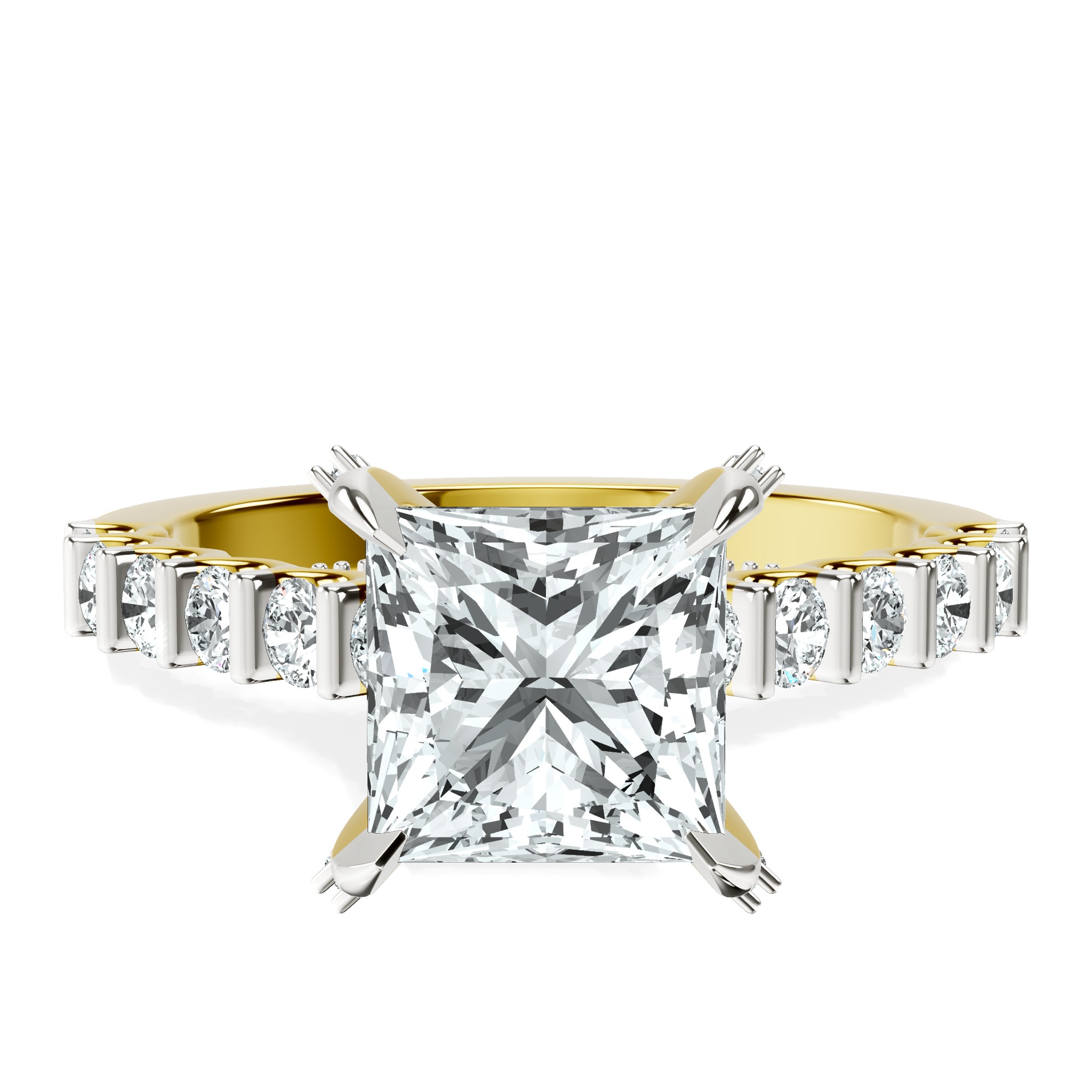 Austria Cathedral Lab Diamond Ring front view