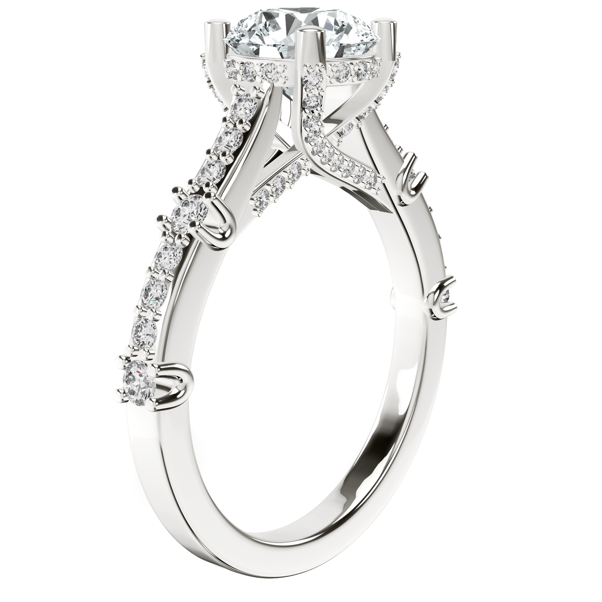 Odyssey Hidden Halo Lab Diamond Ring top view