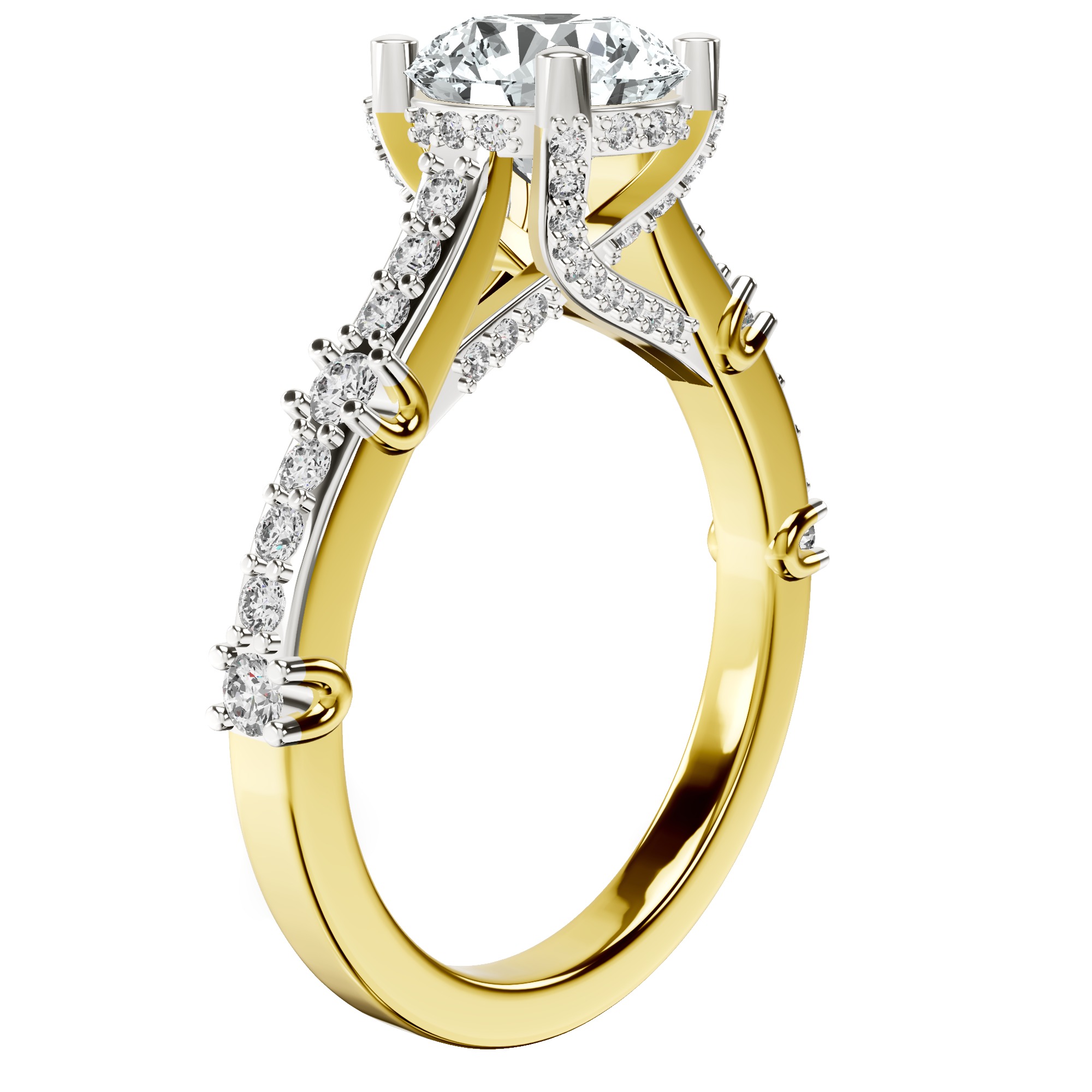 Odyssey Hidden Halo Lab Diamond Ring top view