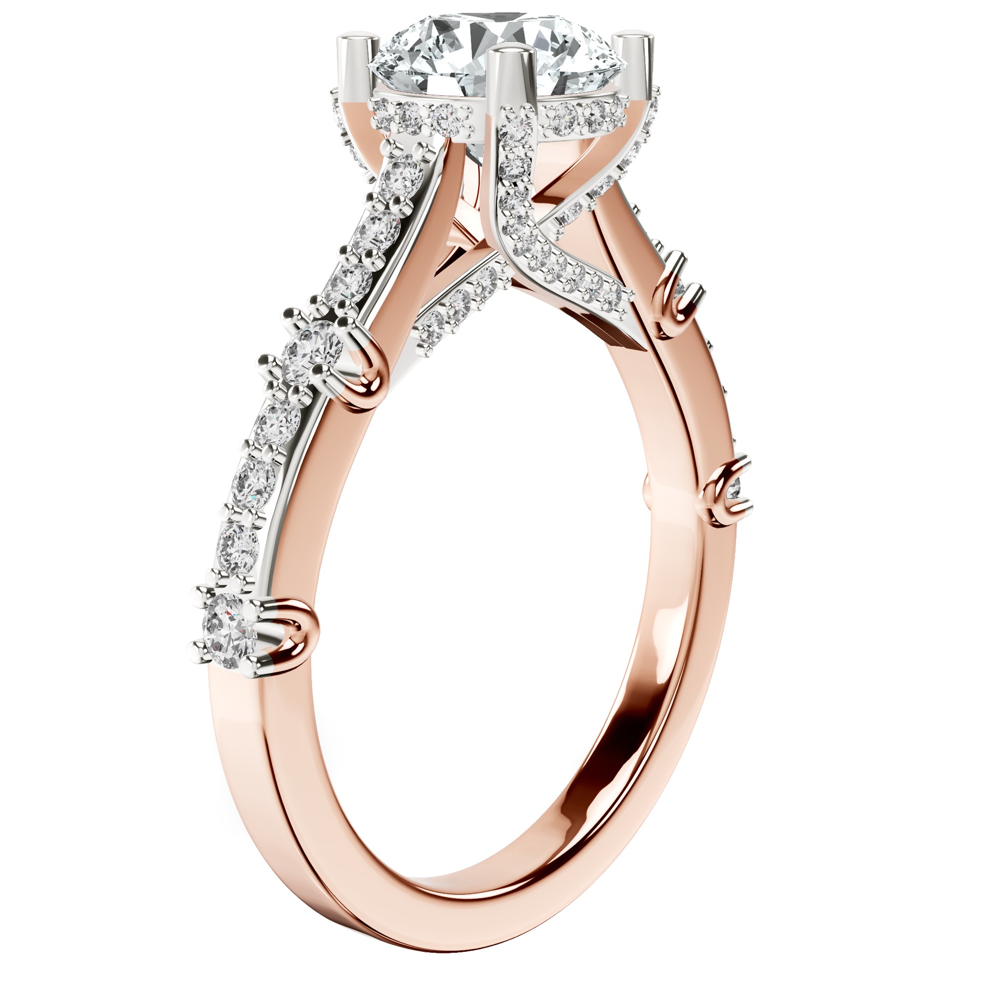 Odyssey Hidden Halo Lab Diamond Ring top view