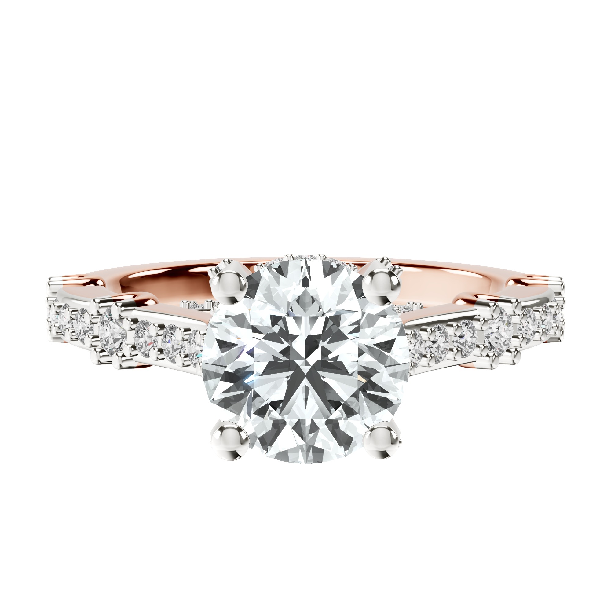 Odyssey Hidden Halo Lab Diamond Ring front view