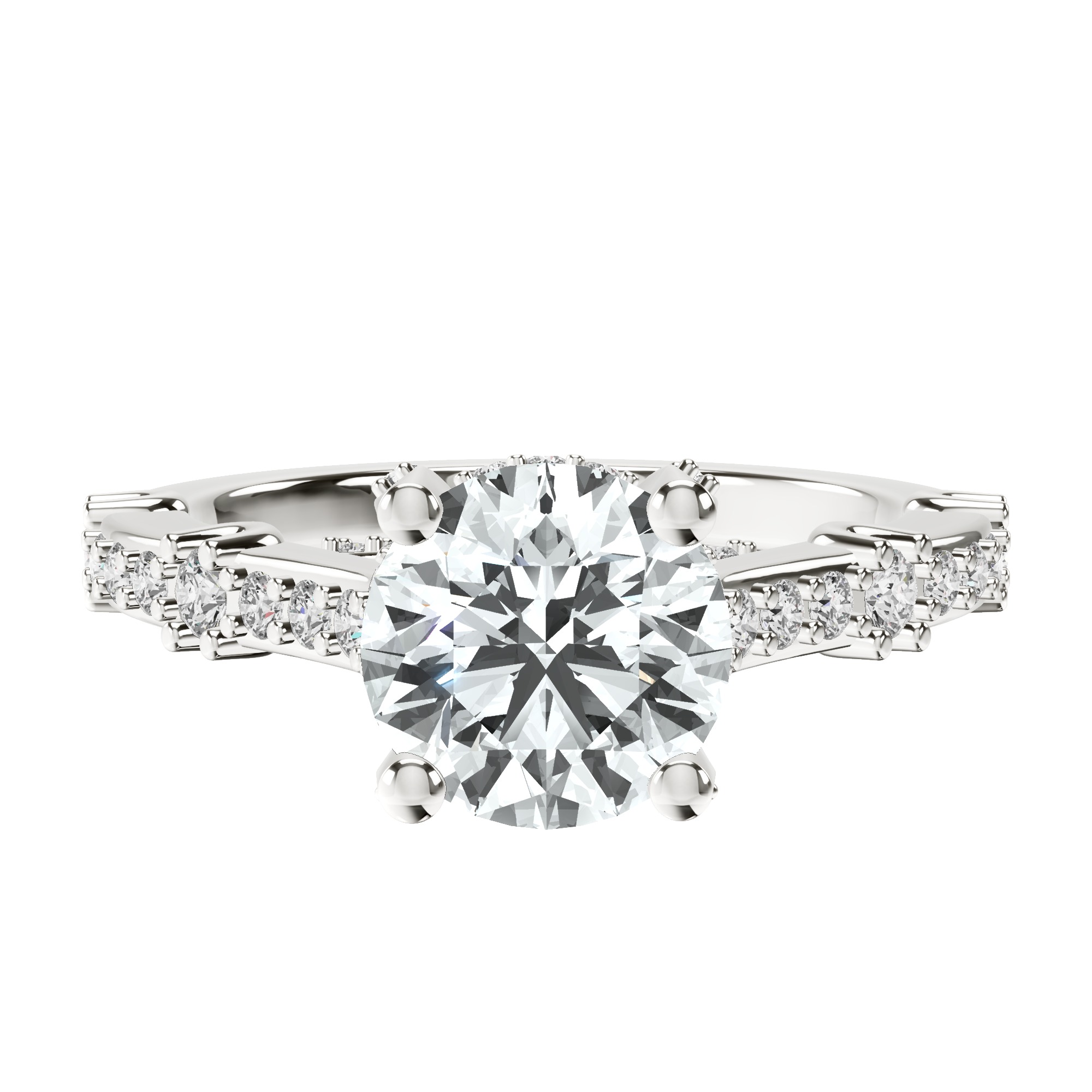 Odyssey Hidden Halo Lab Diamond Ring front view