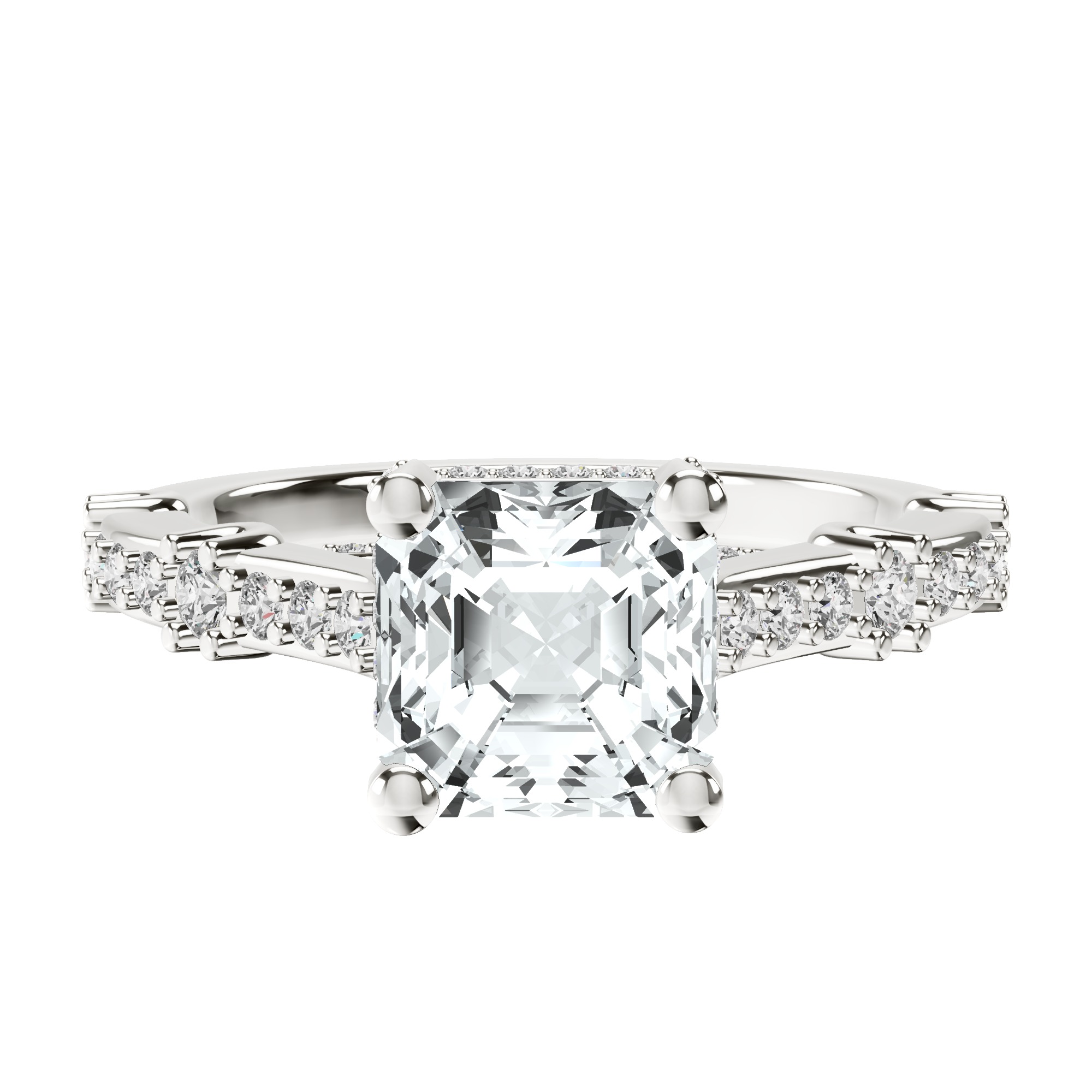 Odyssey Hidden Halo Lab Diamond Ring front view