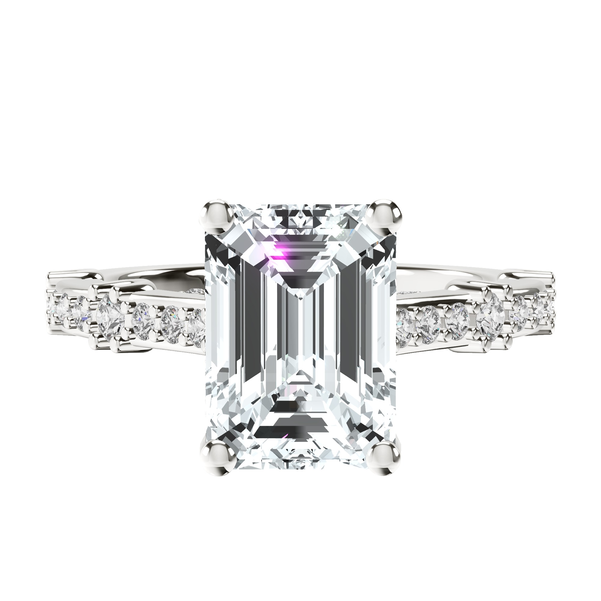 Odyssey Hidden Halo Lab Diamond Ring front view
