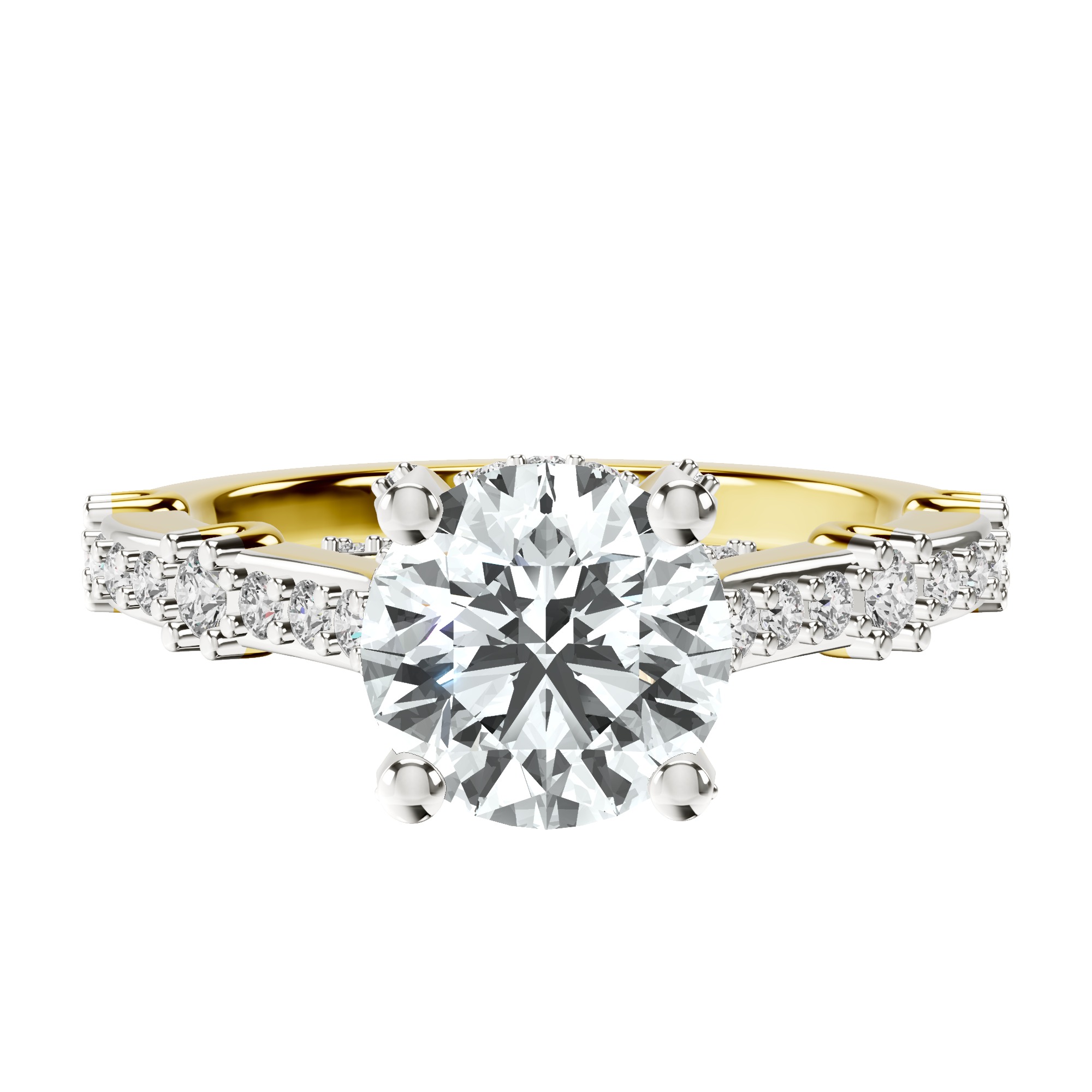 Odyssey Hidden Halo Lab Diamond Ring front view