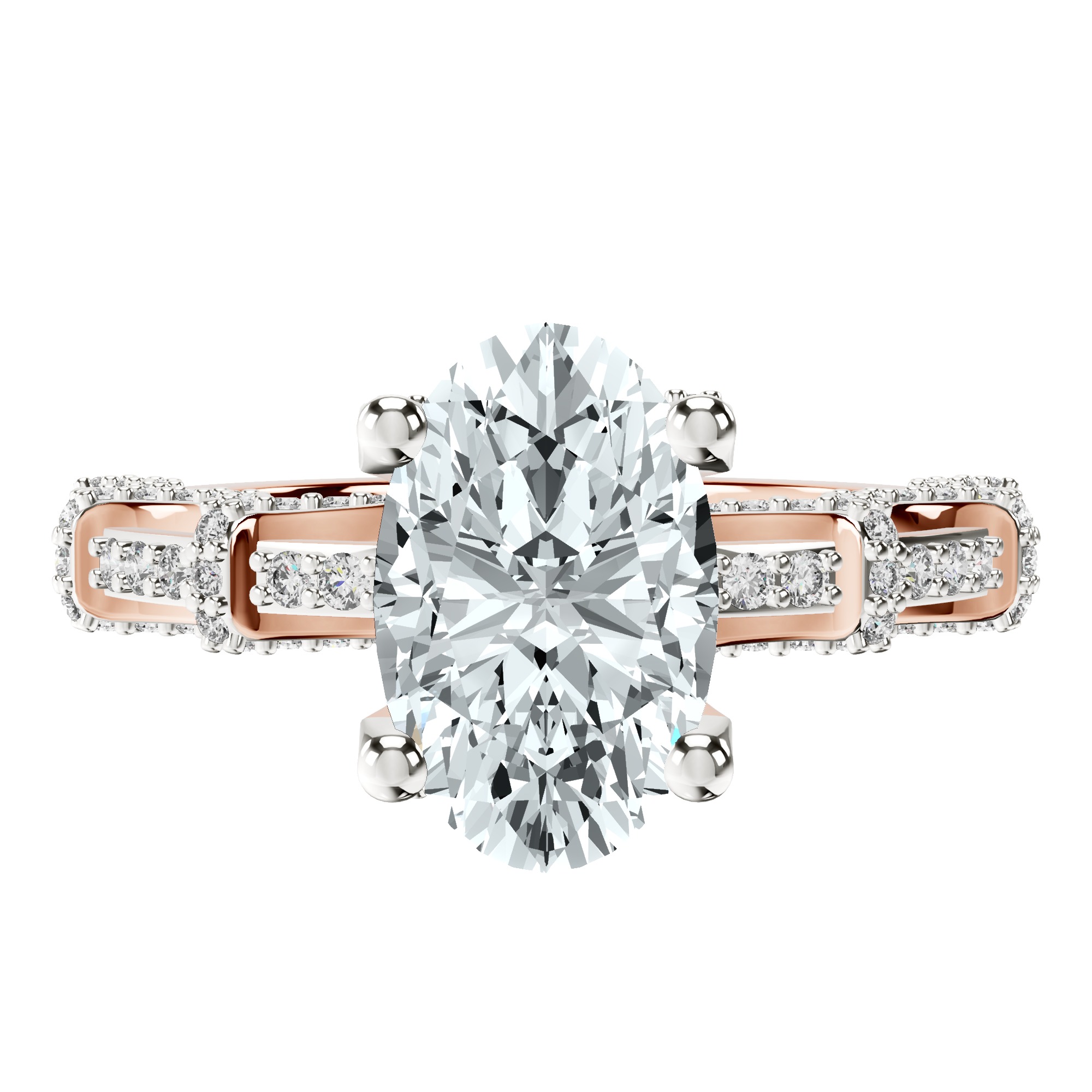 Ciara Petite Station Style Lab Diamond Ring