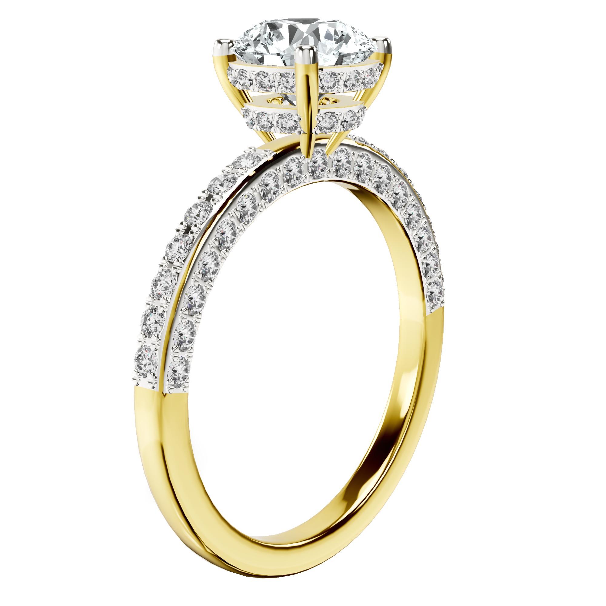 Atria Secret Double Halo Lab Diamond Ring top view