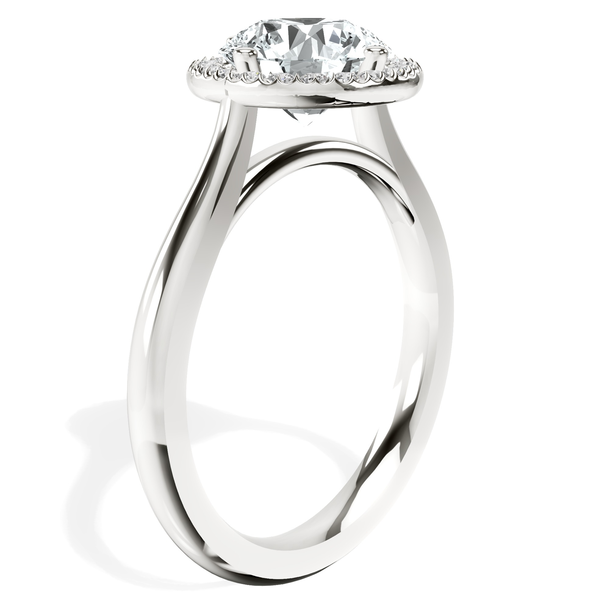 Harriet Halo 2mm Lab Diamond Ring top view