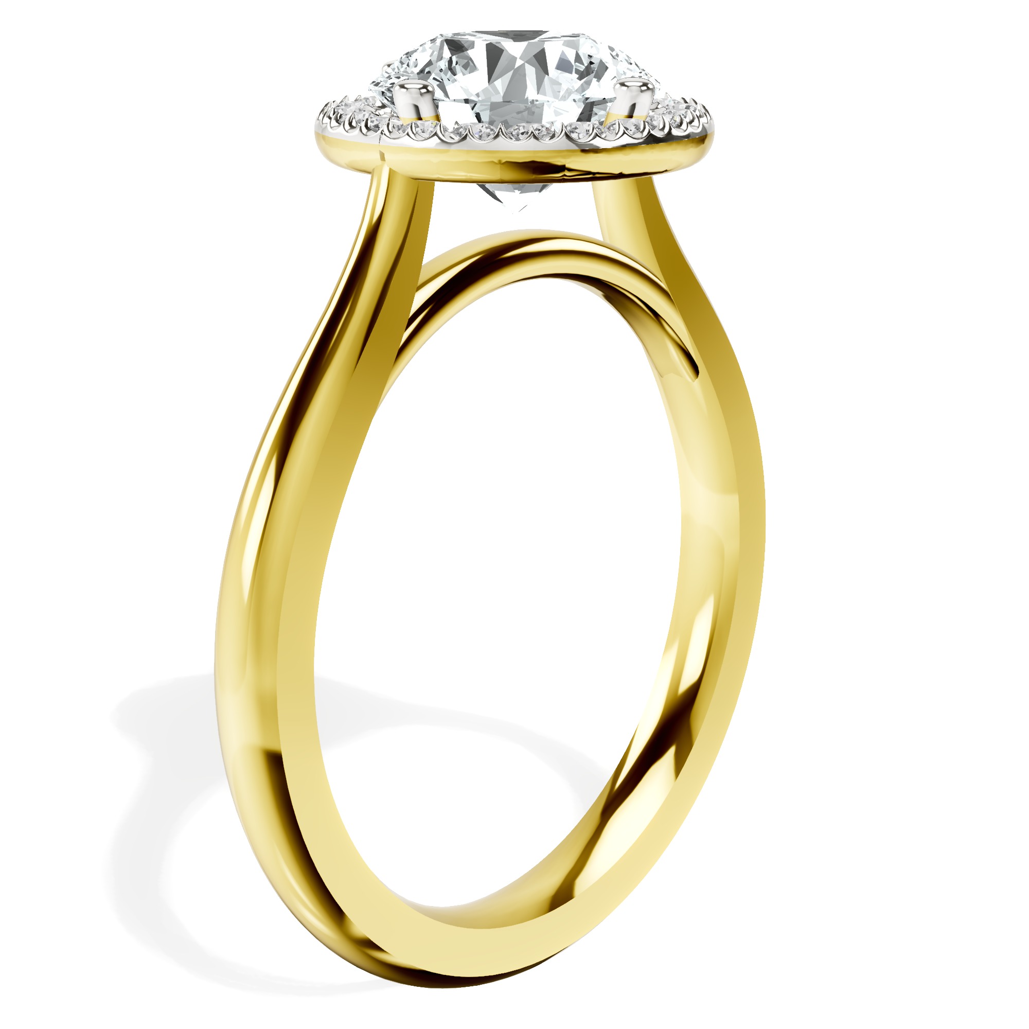 Harriet Halo 2mm Lab Diamond Ring top view