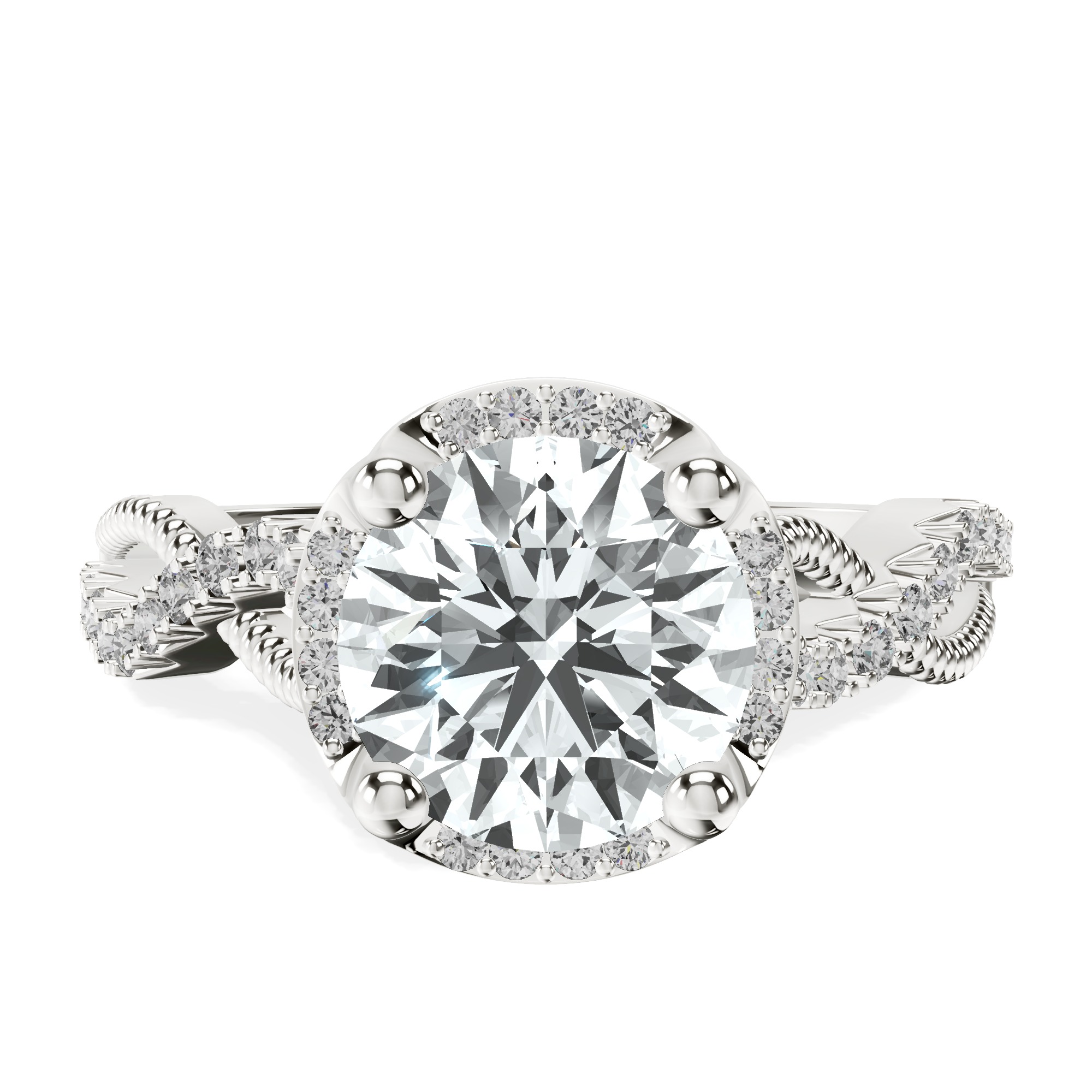 Astoré Channel Glided Lab Diamond Ring front view