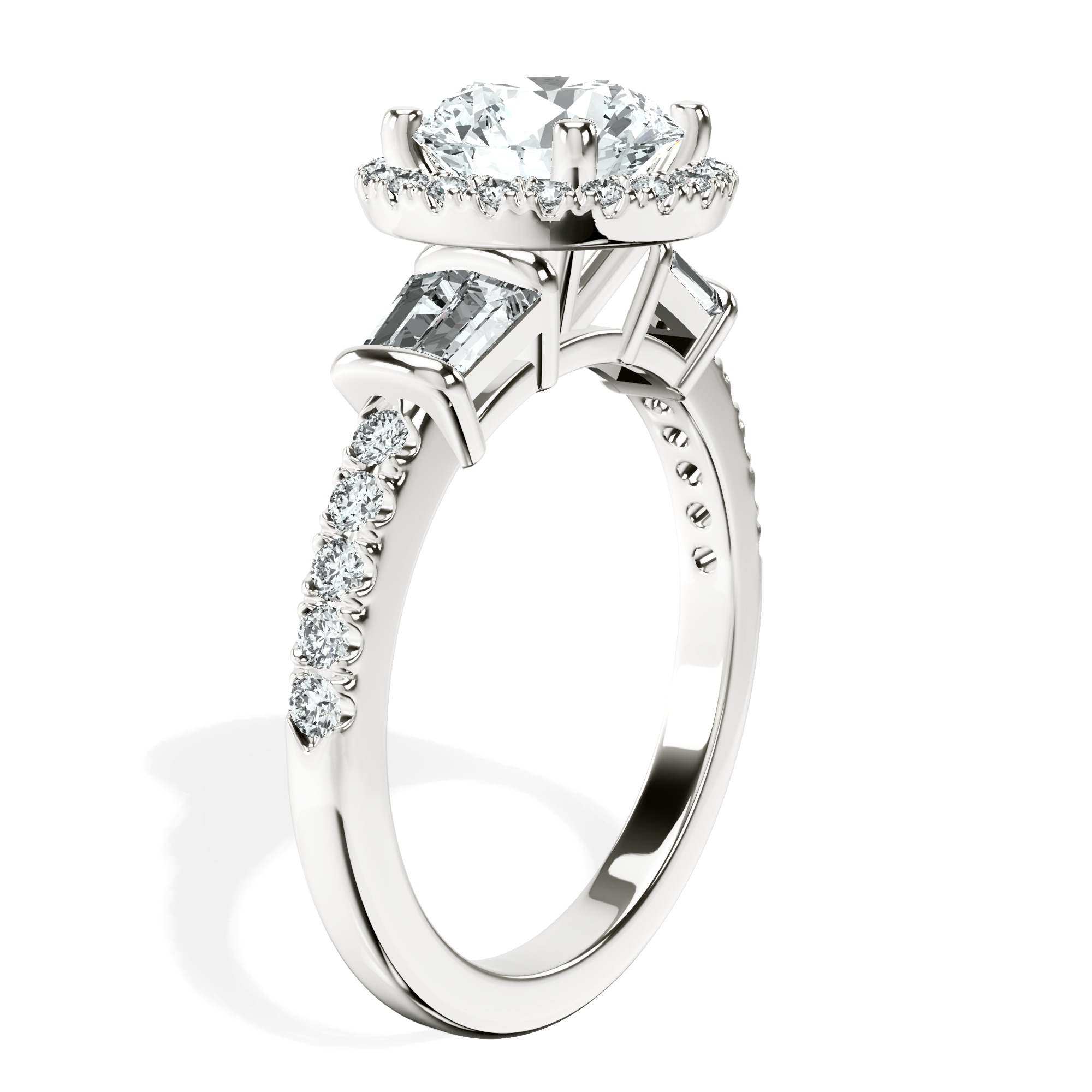 Liora Cascade Halo Lab Diamond Ring top view