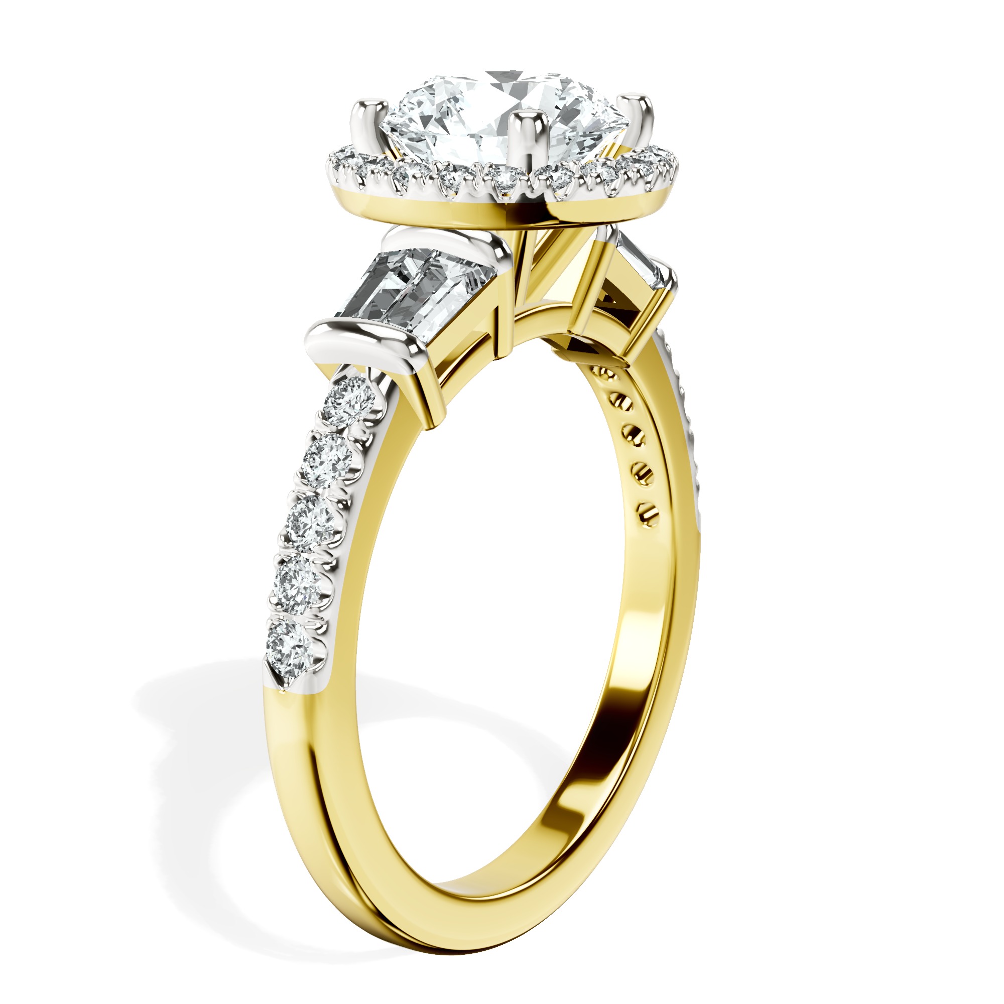 Liora Cascade Halo Lab Diamond Ring top view