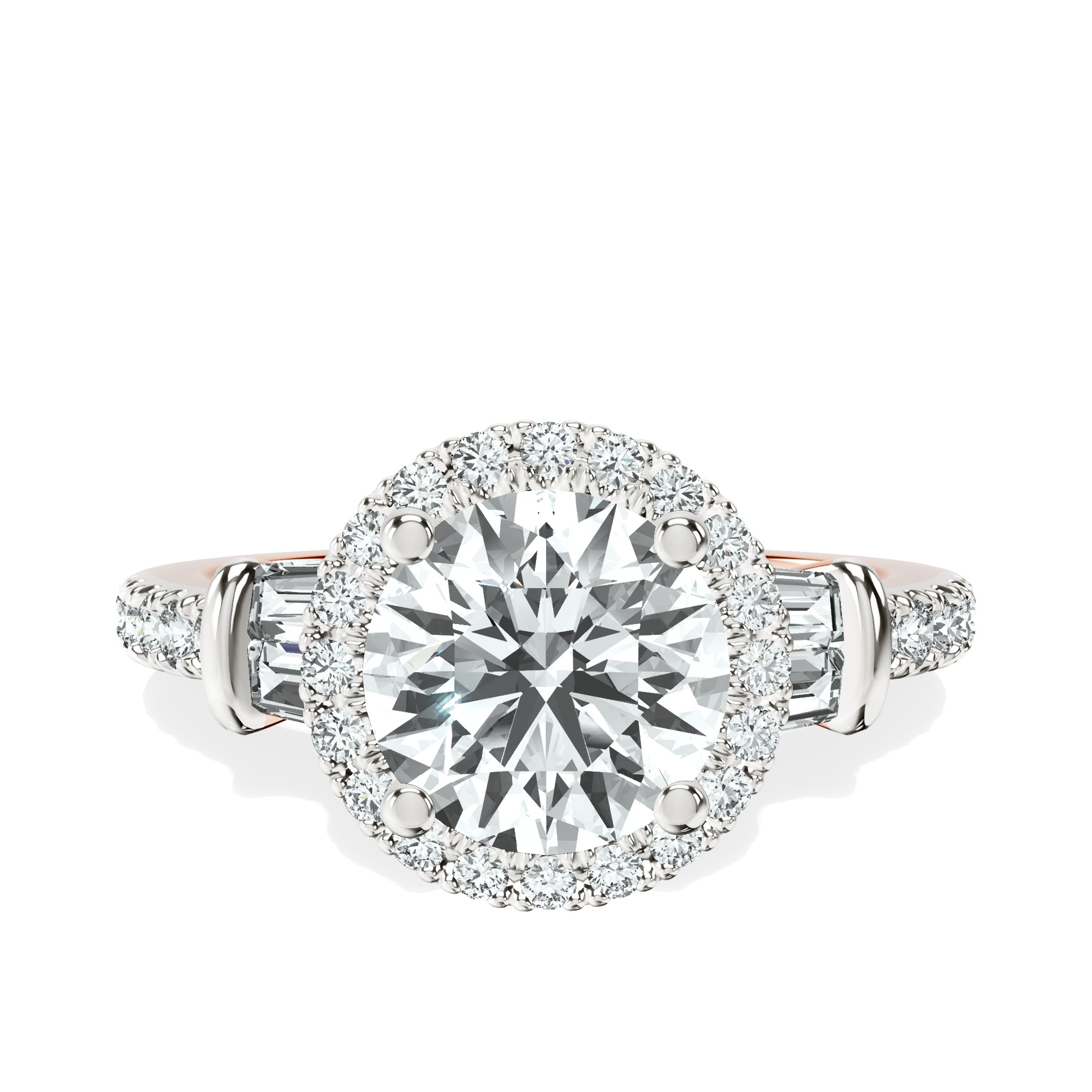 Liora Cascade Halo Lab Diamond Ring front view