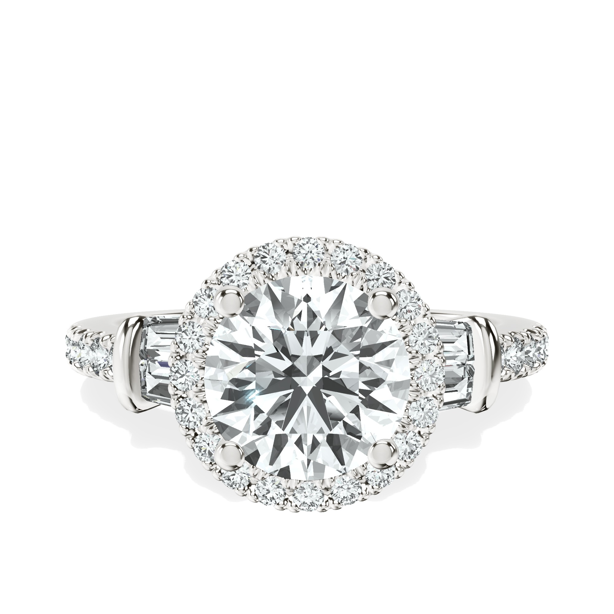 Liora Cascade Halo Lab Diamond Ring front view
