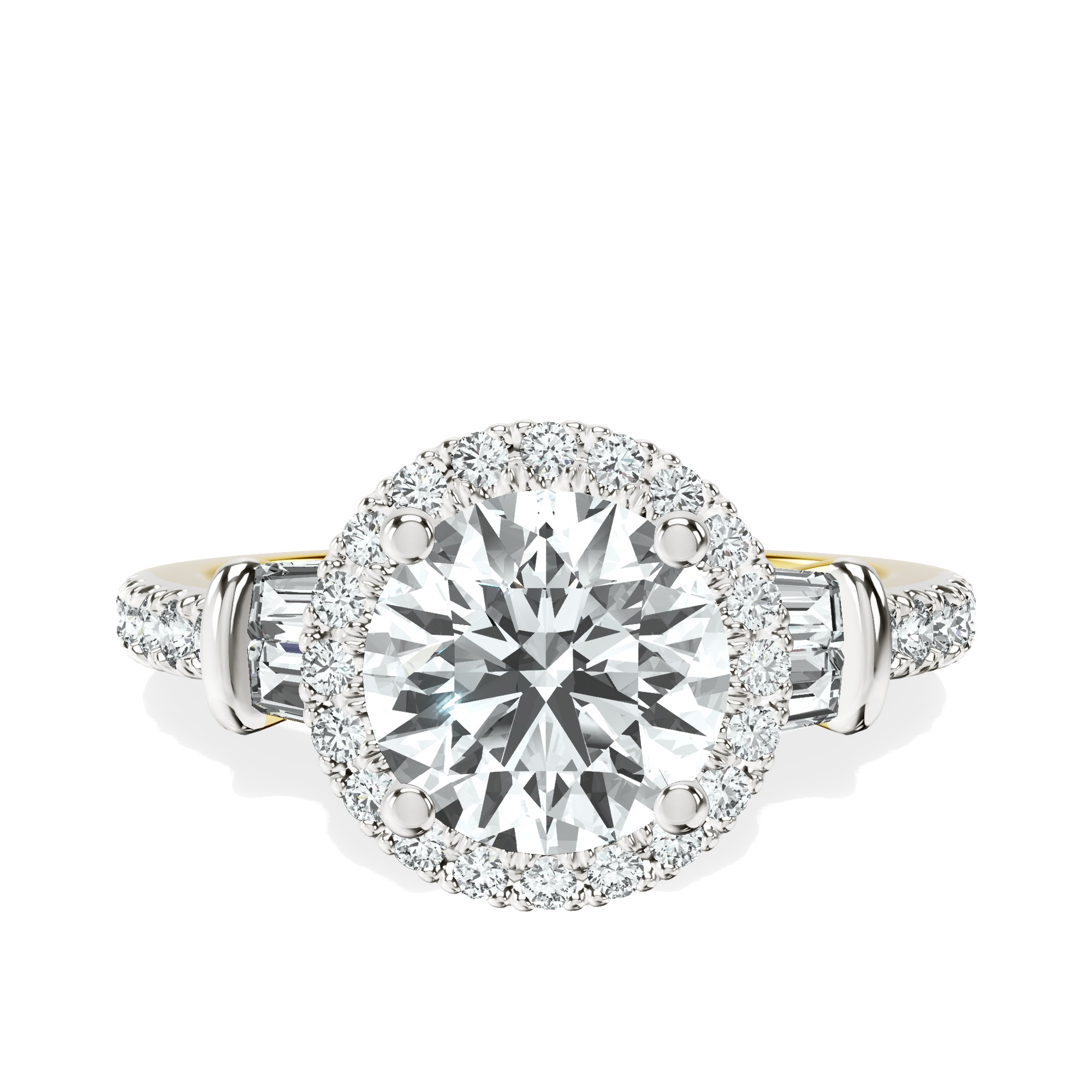 Liora Cascade Halo Lab Diamond Ring front view