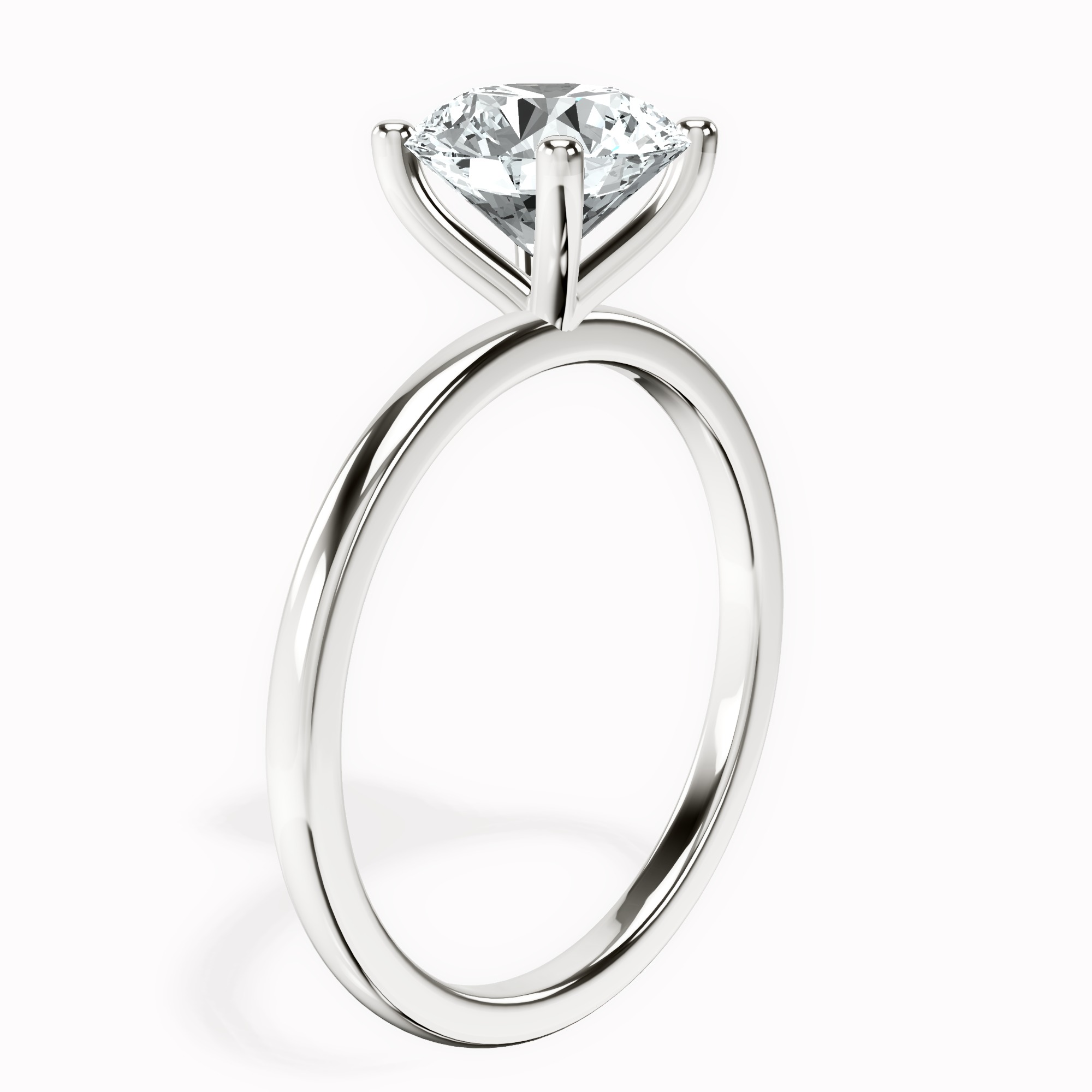 Four Prong Solitaire 1.5mm Lab Diamond Ring top view