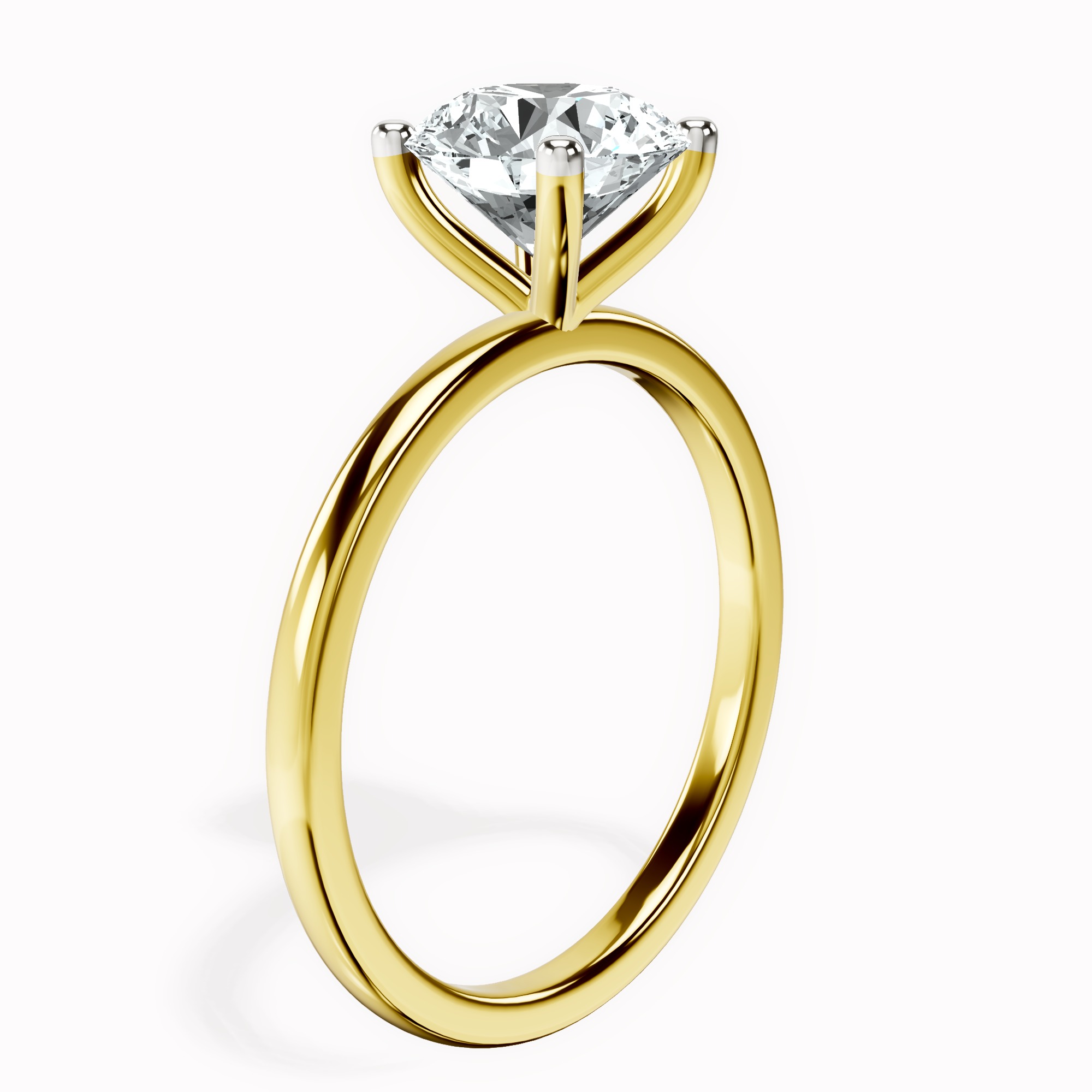 Four Prong Solitaire 1.5mm Lab Diamond Ring top view