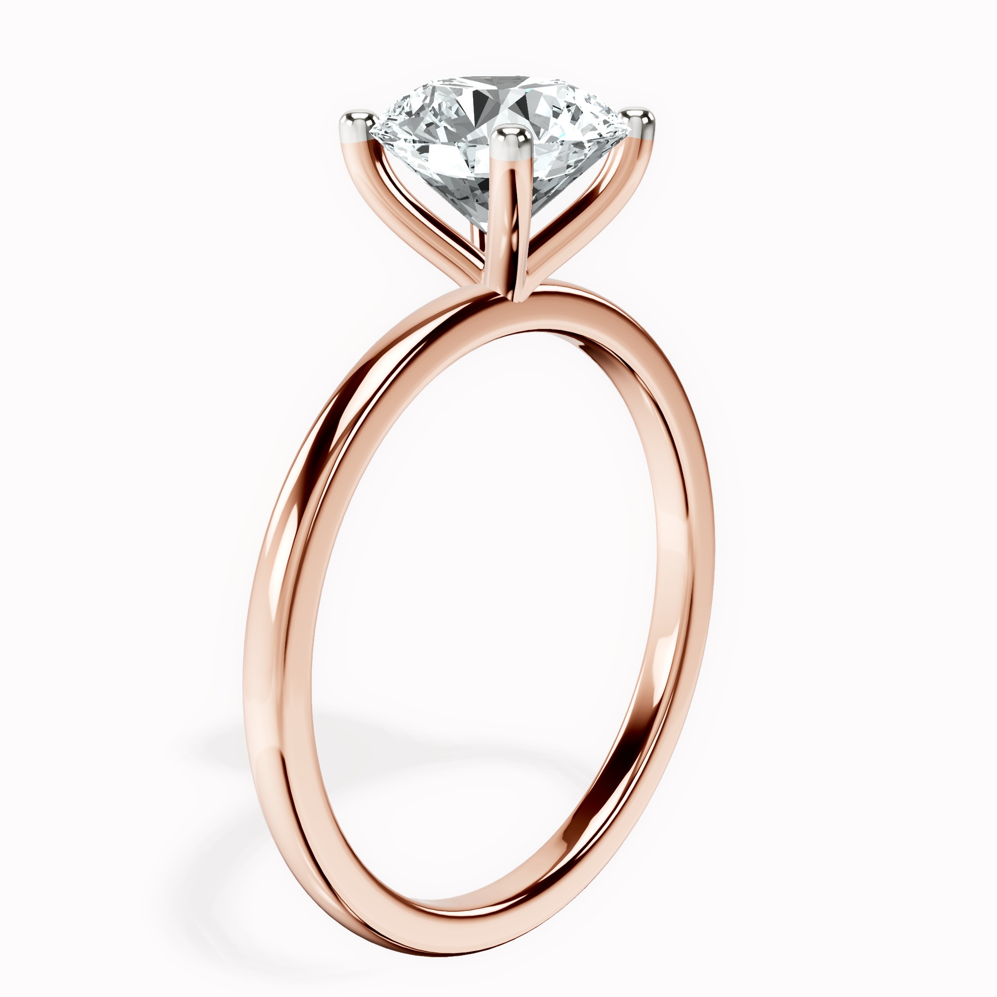 Four Prong Solitaire 1.5mm Lab Diamond Ring top view