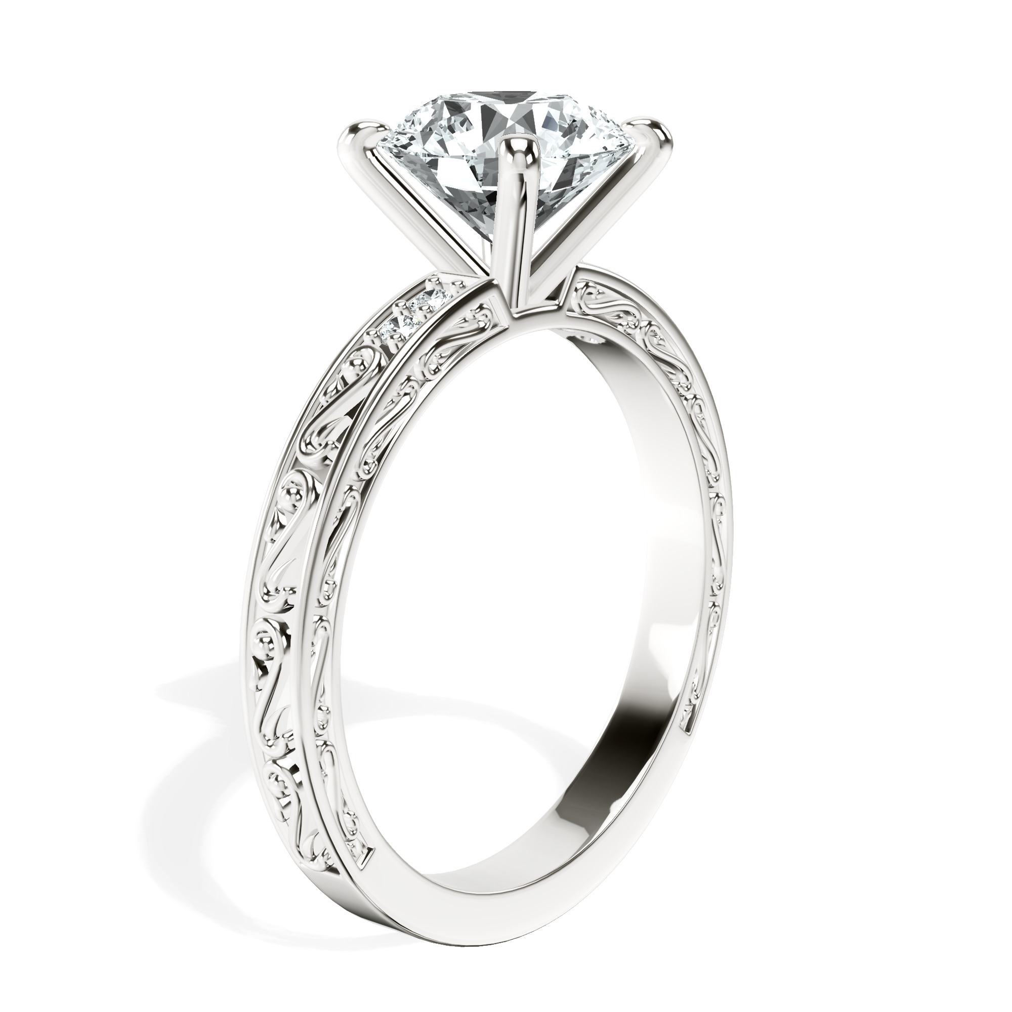 Antique Allure Vintage Lab Diamond Ring top view