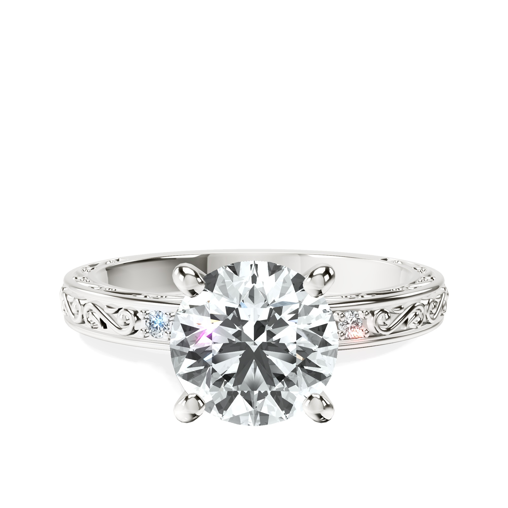 Antique Allure Vintage Lab Diamond Ring front view