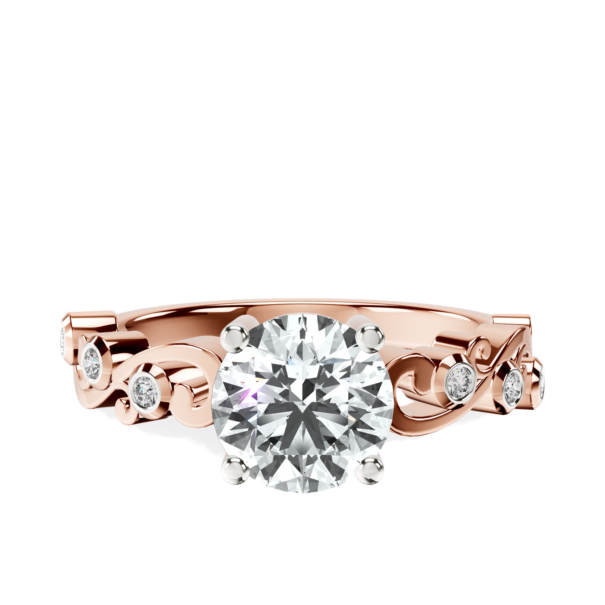 Catrina Cutwork Lab Diamond Ring front view