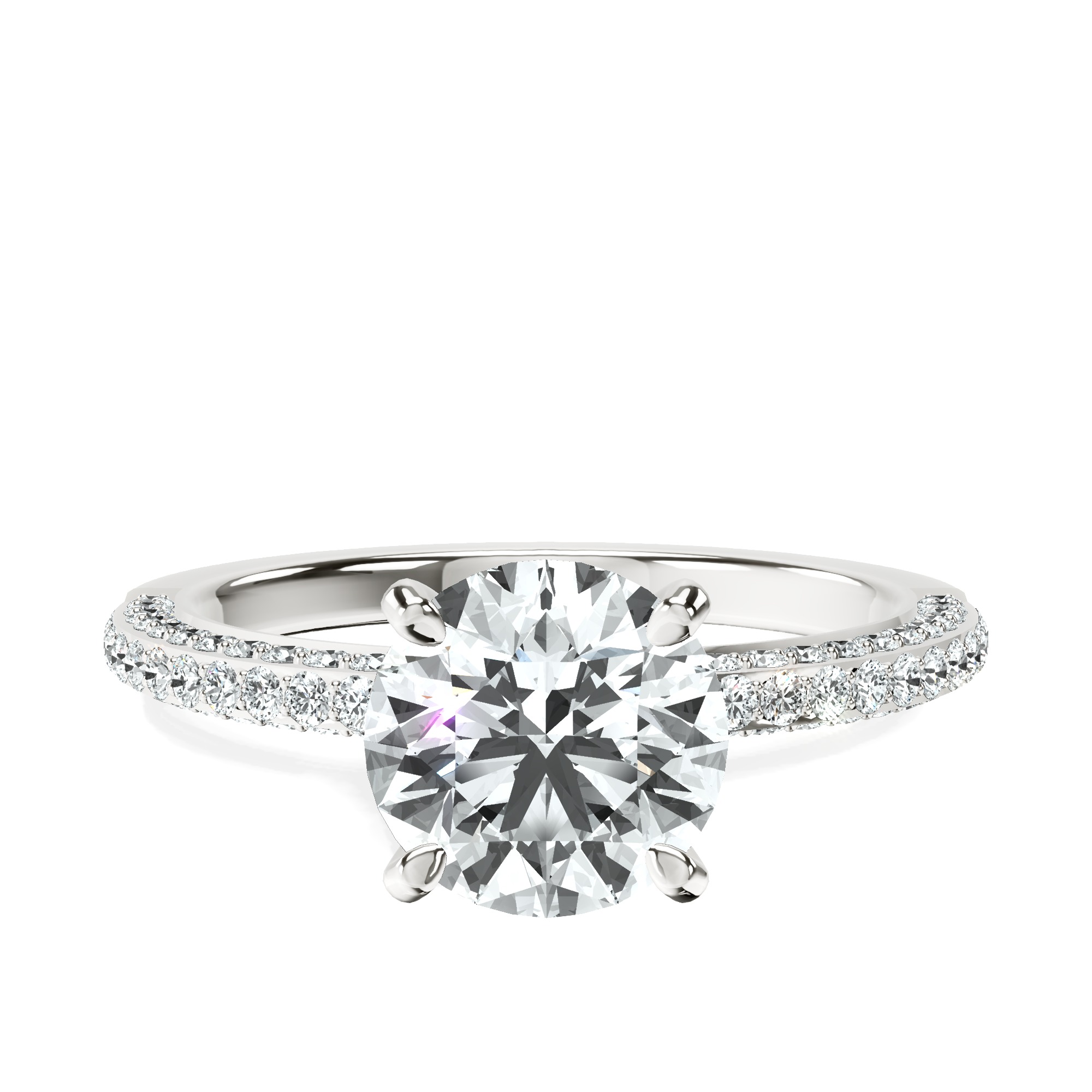 Grace Micro pavé Eternity Lab Diamond Ring front view