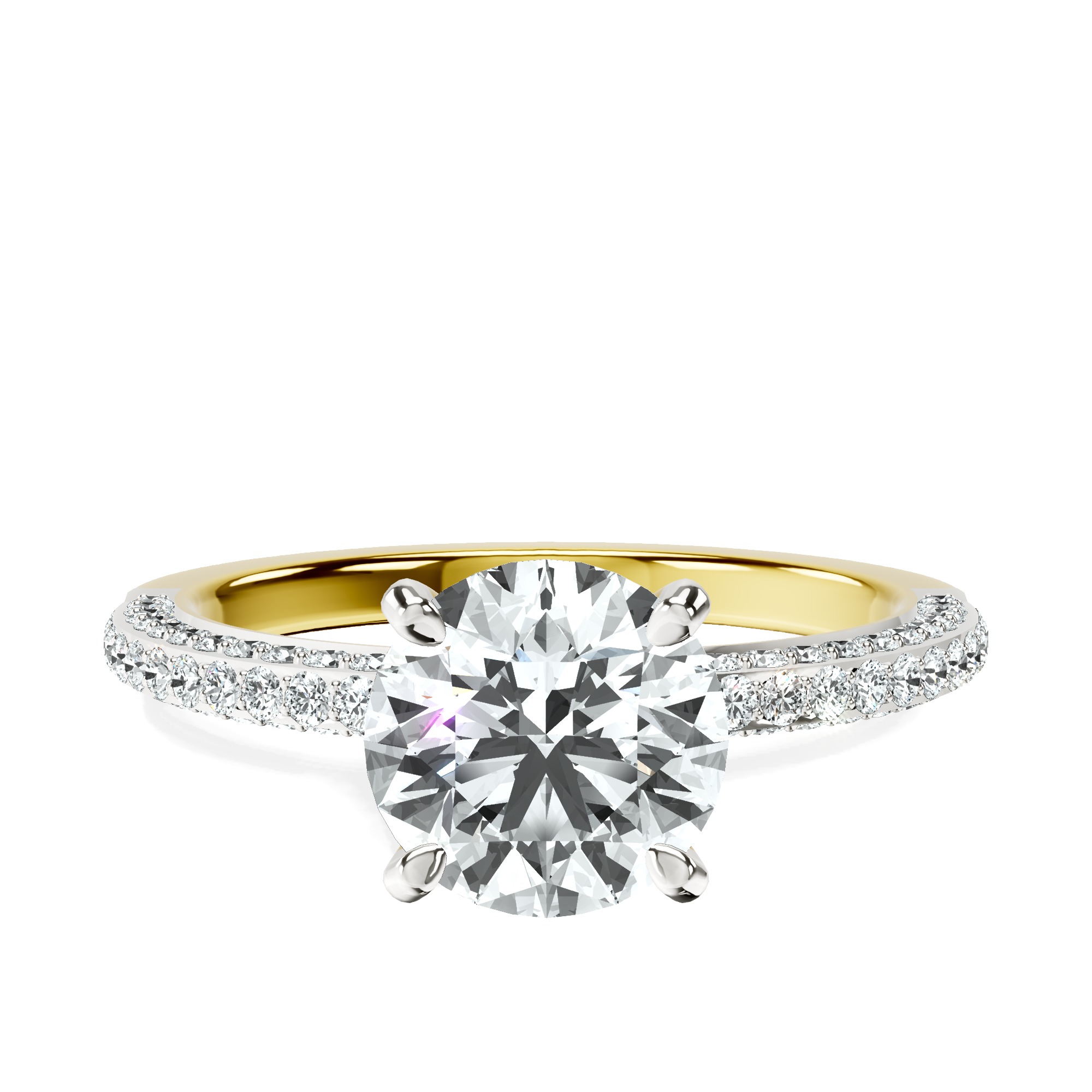 Grace Micro pavé Eternity Lab Diamond Ring front view