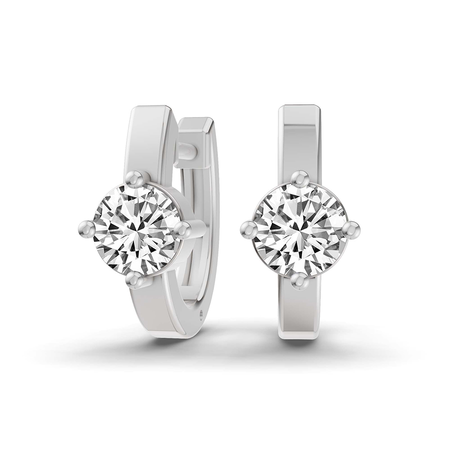 10kt White Gold Maia Classic Round Lab Diamond Earrings (7/8 Ct. Tw.) front image