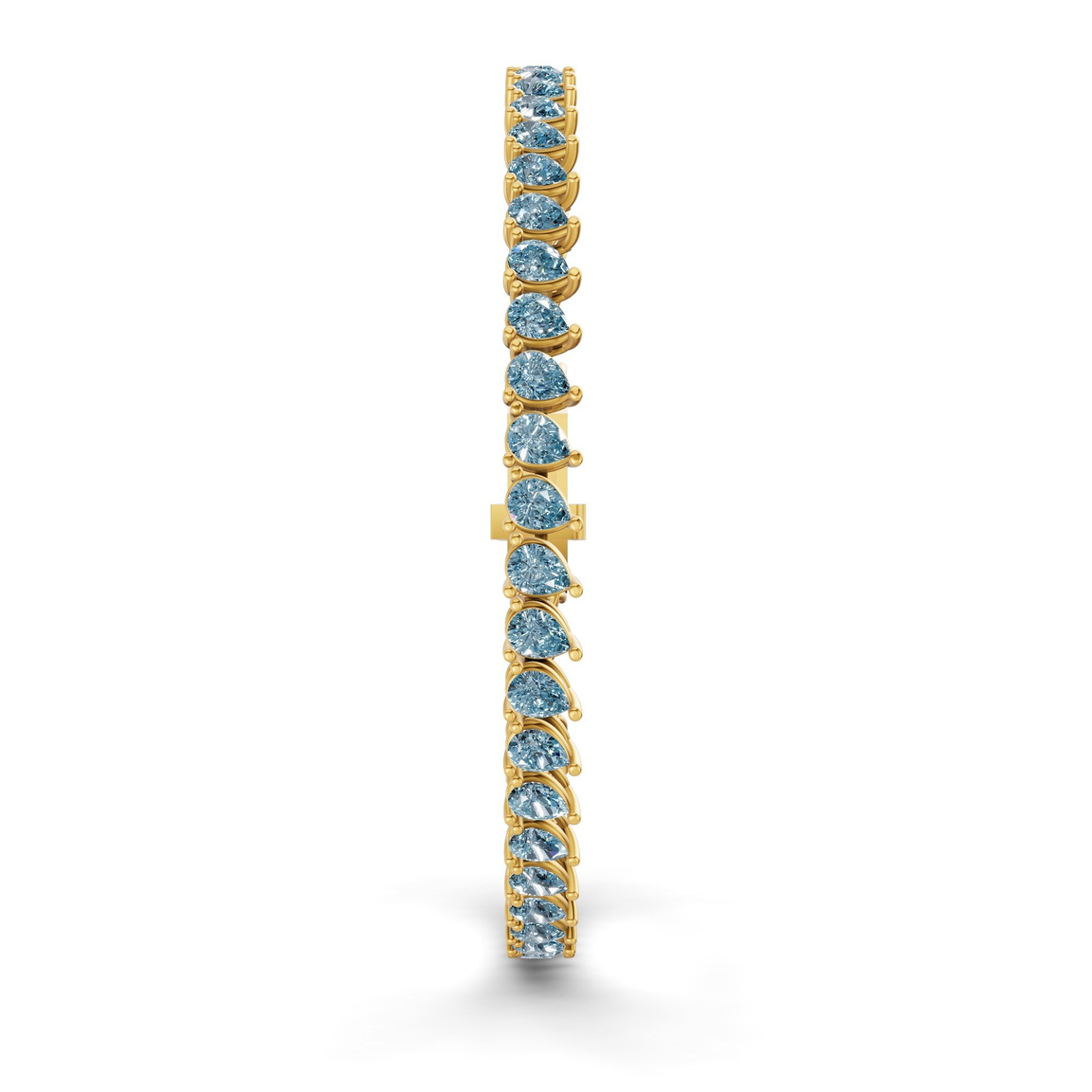 10kt Yellow Gold Lilac Pear Lab Diamond Tennis Bracelet (4 Ct. Tw.) left