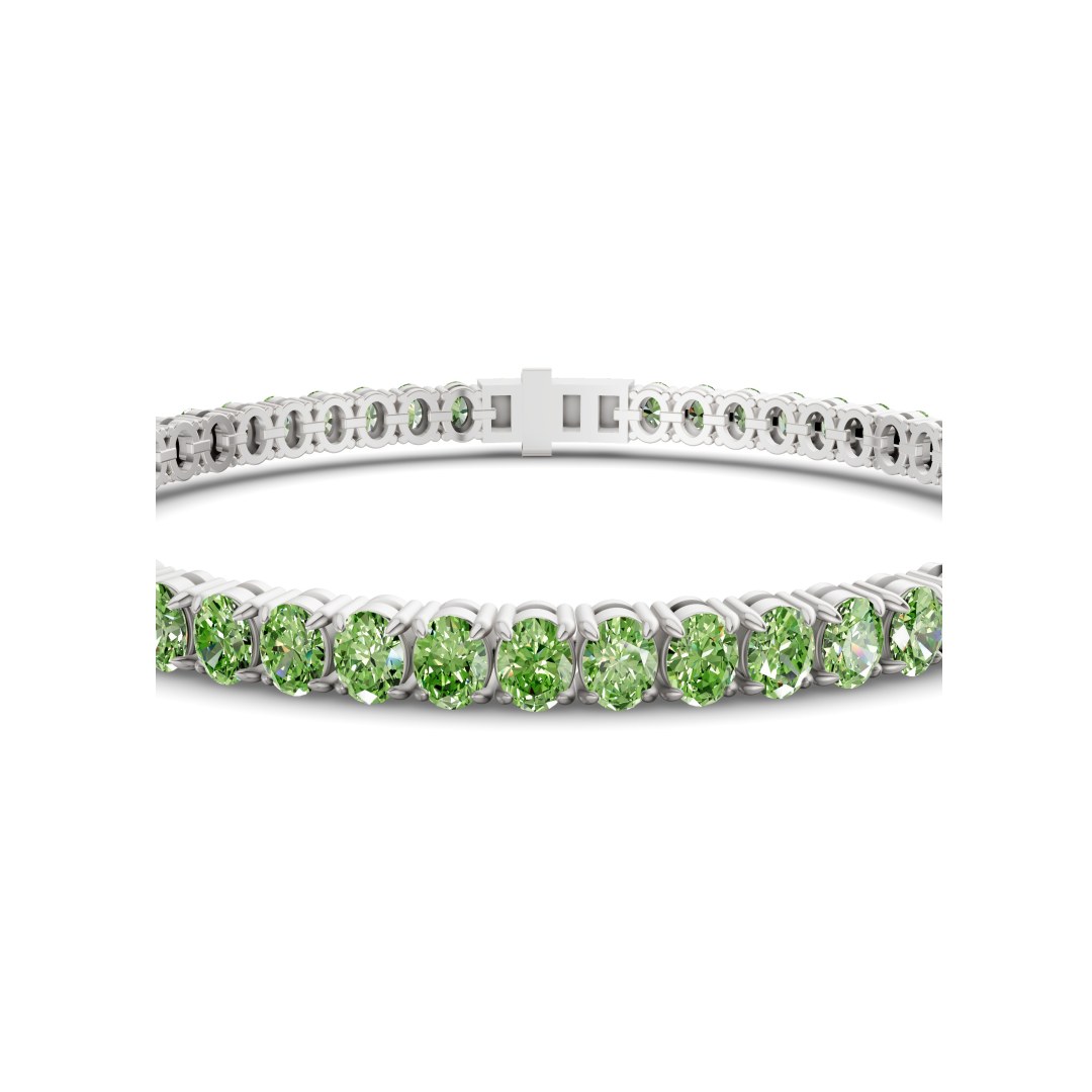 Platinum Everlyn Oval Lab Diamond Tennis Bracelet (4 Ct. Tw.) right
