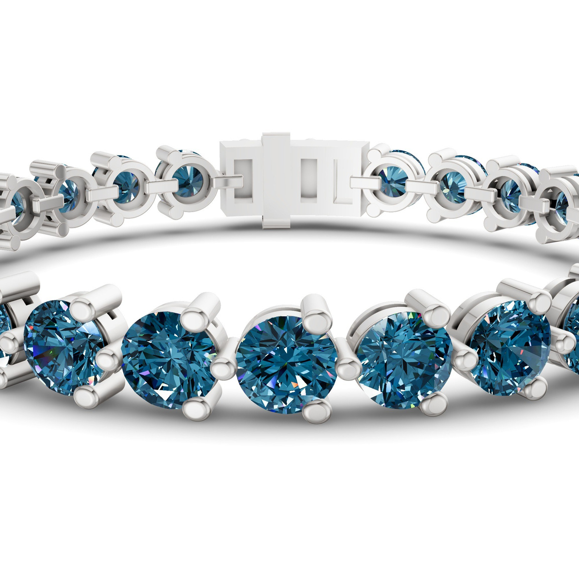 10kt White Gold Anahita Round Lab Diamond Tennis Bracelet (2 Ct. Tw.) right