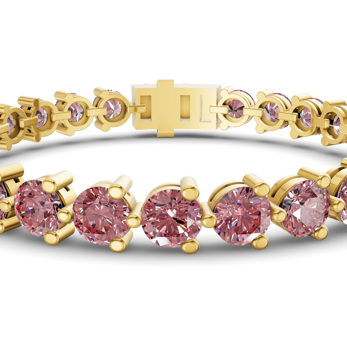 14kt Yellow Gold Anahita Round Lab Diamond Tennis Bracelet (2 Ct. Tw.) right