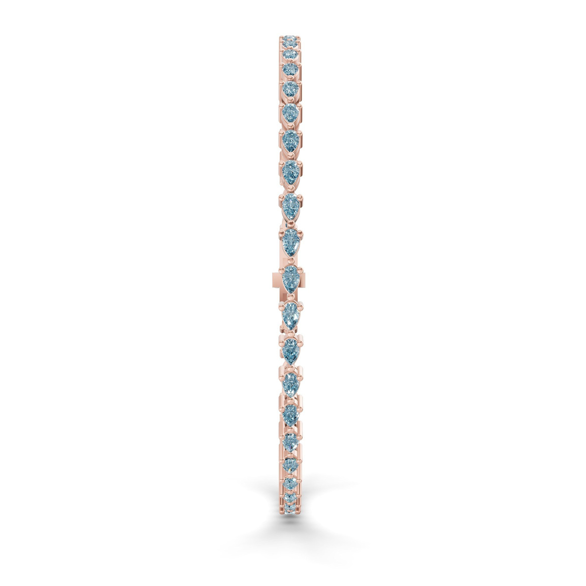 9ct Rose Gold Serene Pear Lab Diamond Tennis Bracelet (12 Ct. Tw.) standing product image one