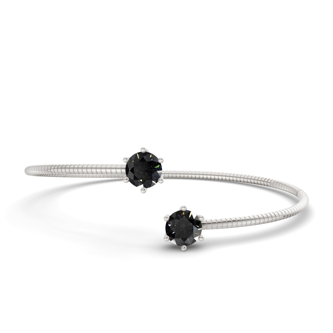 14kt White Gold Elora Flexi Lab Diamond Bangle Bracelet (1 Ct. Tw.) front image