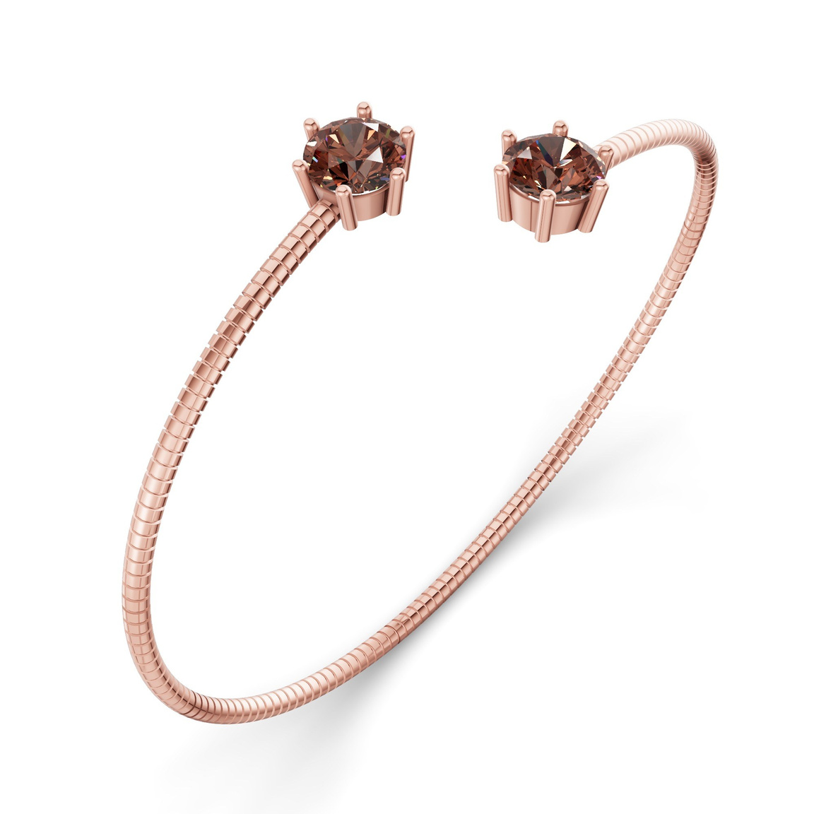 14ct Rose Gold Elora Flexi Lab Diamond Bangle Bracelet (1 Ct. Tw.) right