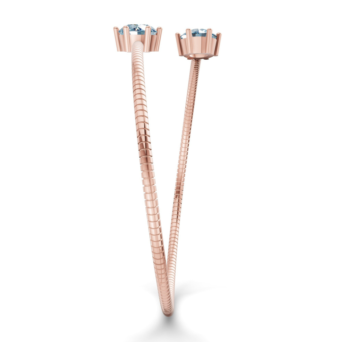 14ct Rose Gold Elora Flexi Lab Diamond Bangle Bracelet (1 Ct. Tw.) left