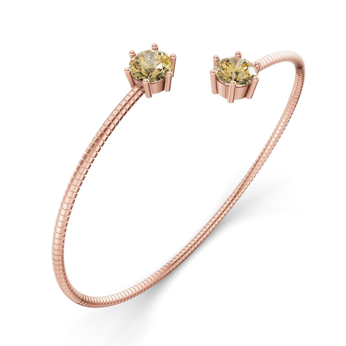 14kt Rose Gold Elora Flexi Lab Diamond Bangle Bracelet (1 Ct. Tw.) right