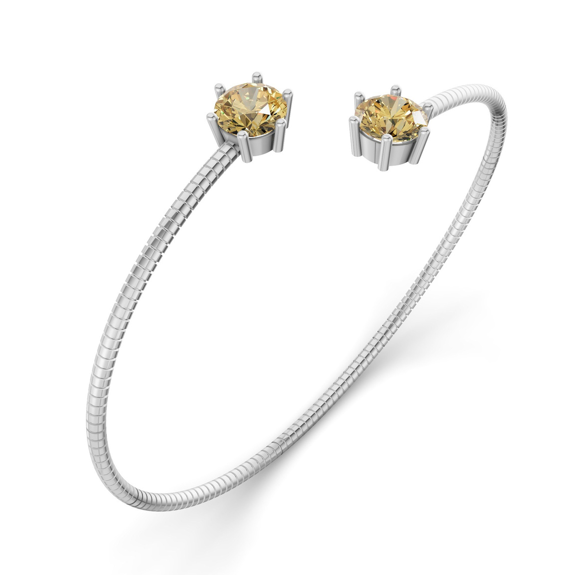 14kt White Gold Elora Flexi Lab Diamond Bangle Bracelet (1 Ct. Tw.) right