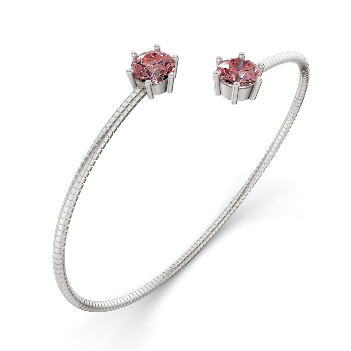 14kt White Gold Elora Flexi Lab Diamond Bangle Bracelet (1 Ct. Tw.) right