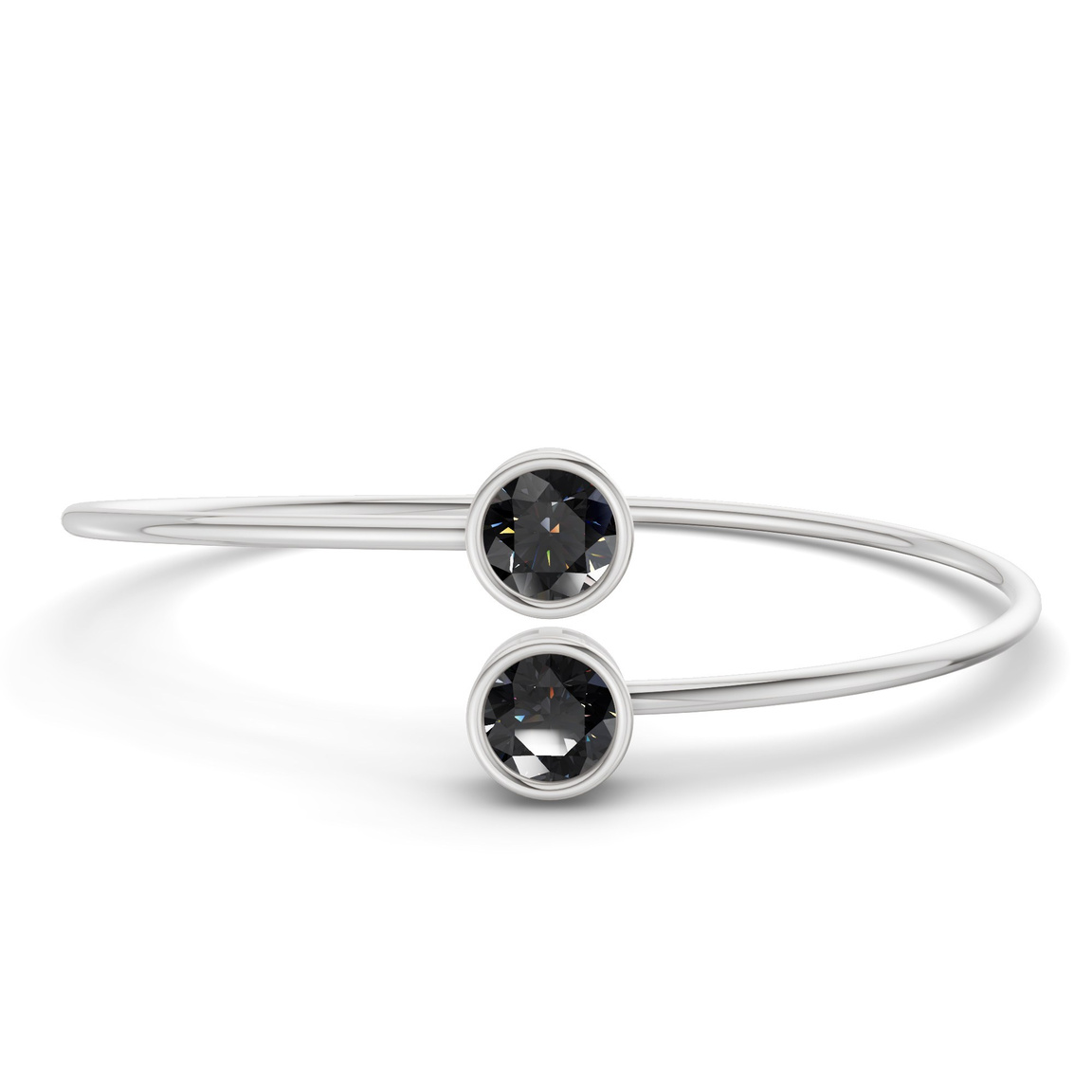 14kt White Gold Cleo Flexi Lab Diamond Bangle Bracelet (1 Ct. Tw.) front image