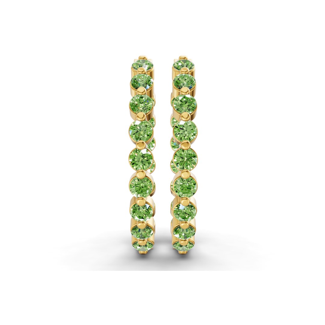10kt Yellow Gold Rylee Round Lab Diamond Hoop Earrings (1 Ct. Tw.) right
