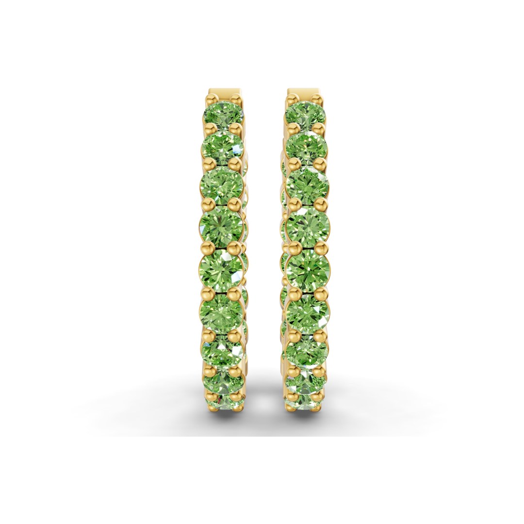 10kt Yellow Gold Isla Round Lab Diamond Hoop Earrings (1 Ct. Tw.) right
