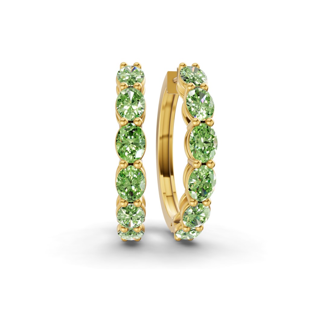 10kt Yellow Gold Saylor Oval Lab Diamond Hoop Earrings (1 Ct. Tw.) front image