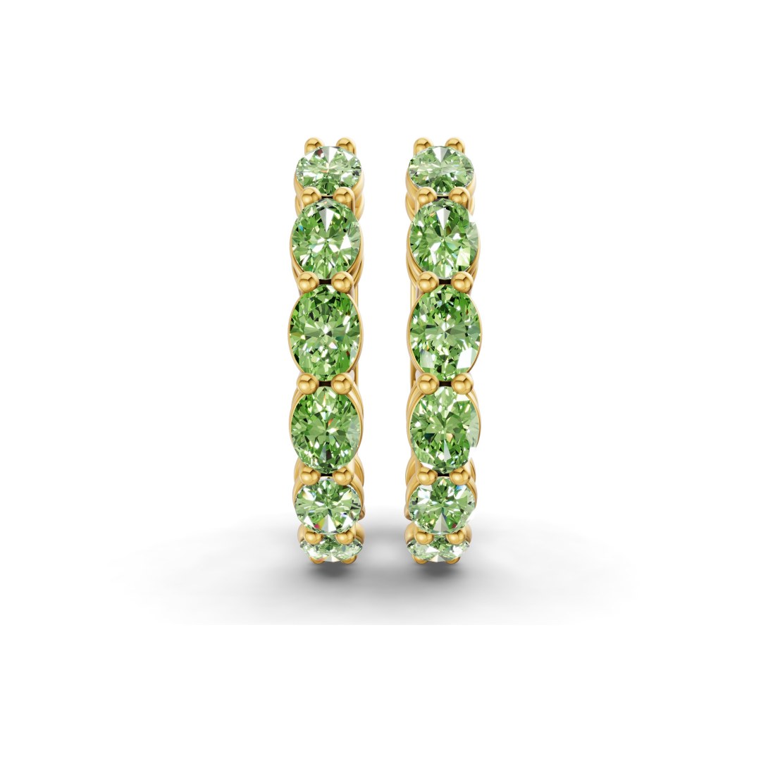 10kt Yellow Gold Saylor Oval Lab Diamond Hoop Earrings (1 Ct. Tw.) right