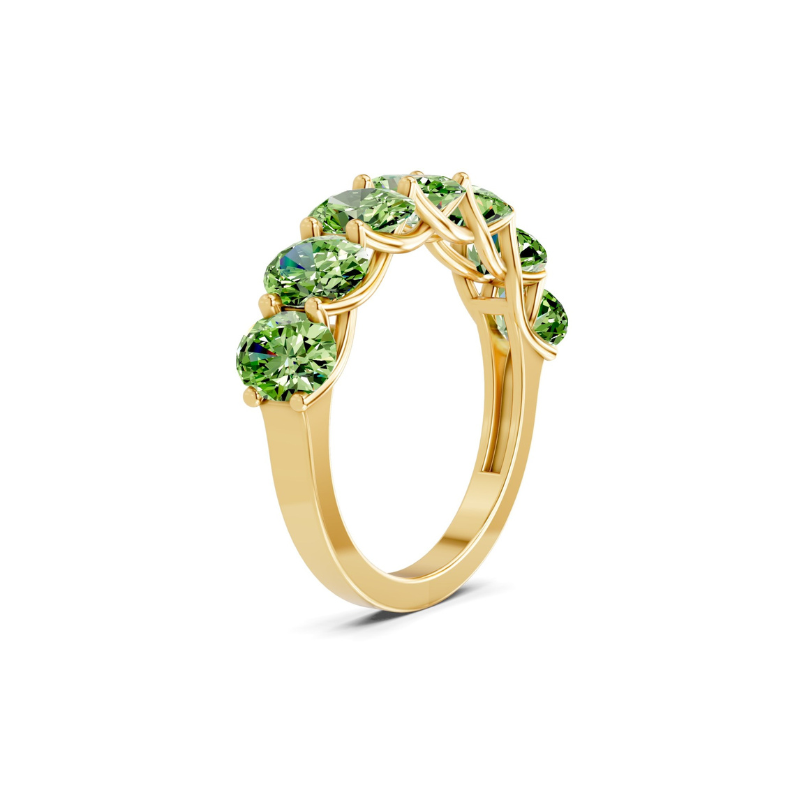 9ct Yellow Gold Maura Oval Lab Diamond Anniversary Band (1 Ct. Tw.) left