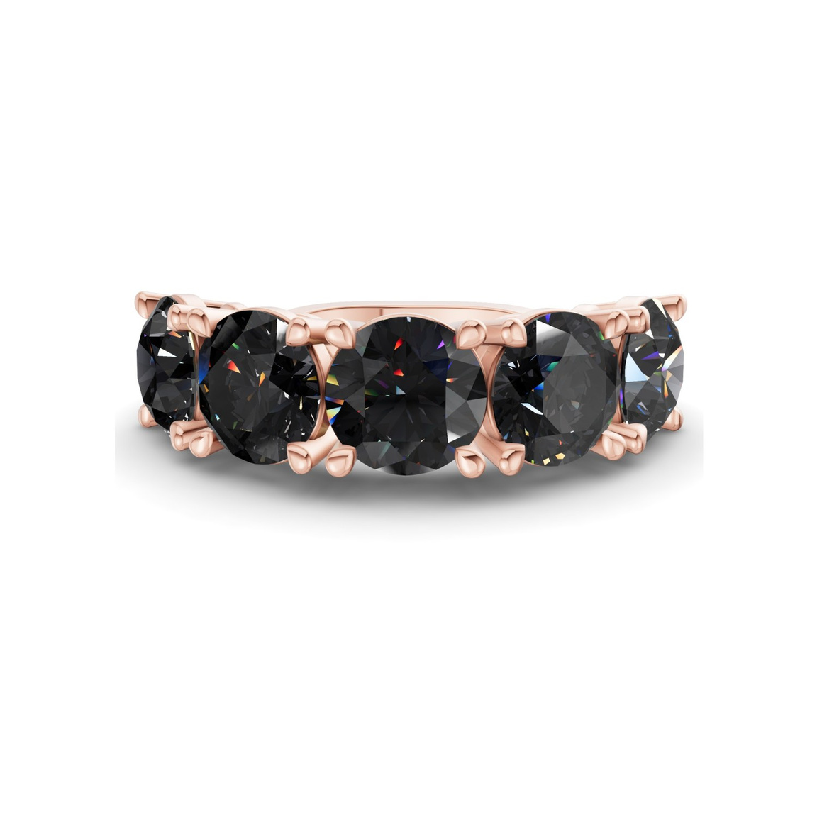 10kt Rose Gold Noella Round Lab Diamond Anniversary Band (1/2 Ct. Tw.) front image