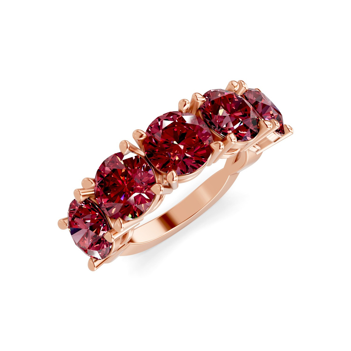 9ct Rose Gold Noella Round Lab Diamond Anniversary Band (1/2 Ct. Tw.) right
